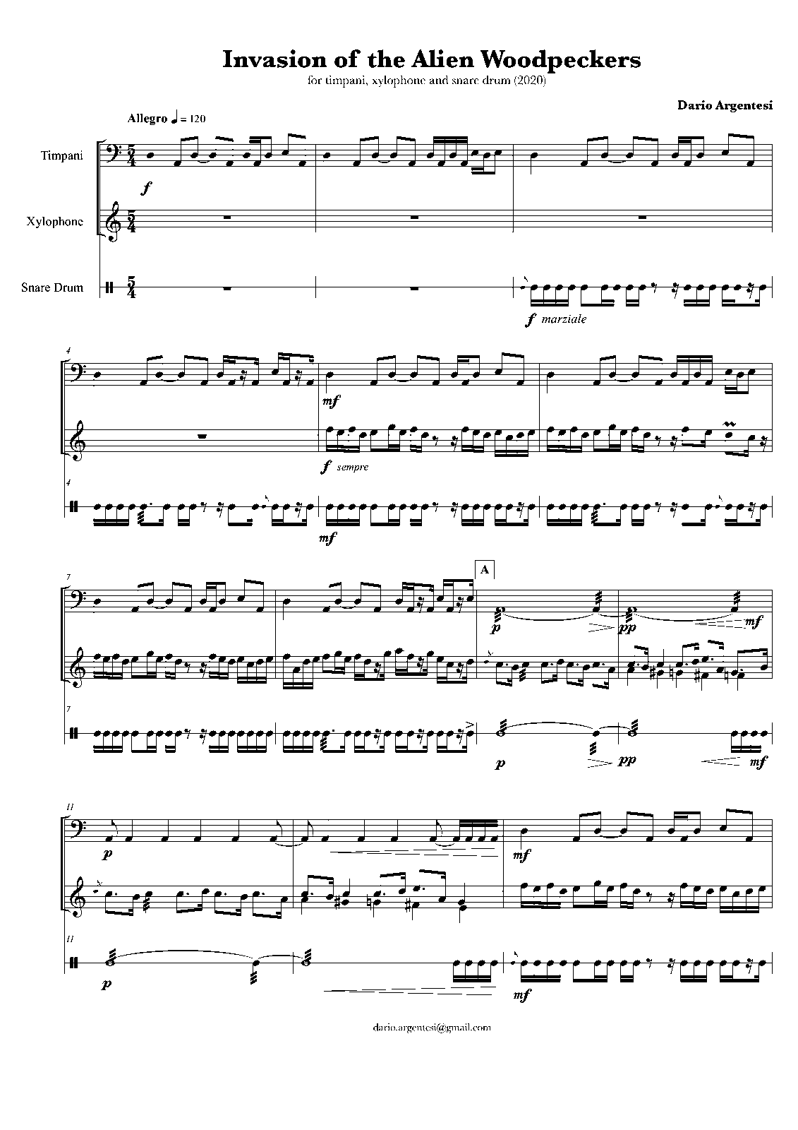Invasion of the Alien Woodpeckers (Argentesi, Dario) - IMSLP