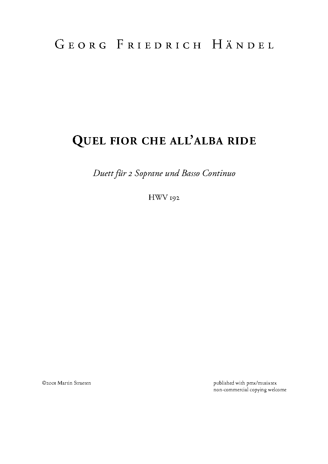 Quel fior che all'alba ride