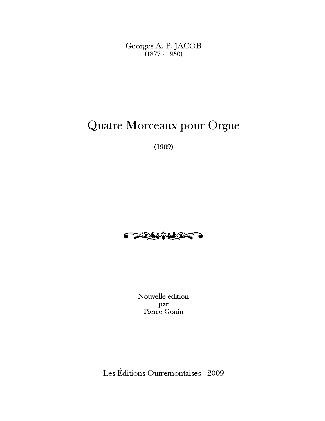 4 Pieces for Organ (Jacob, IMSLP