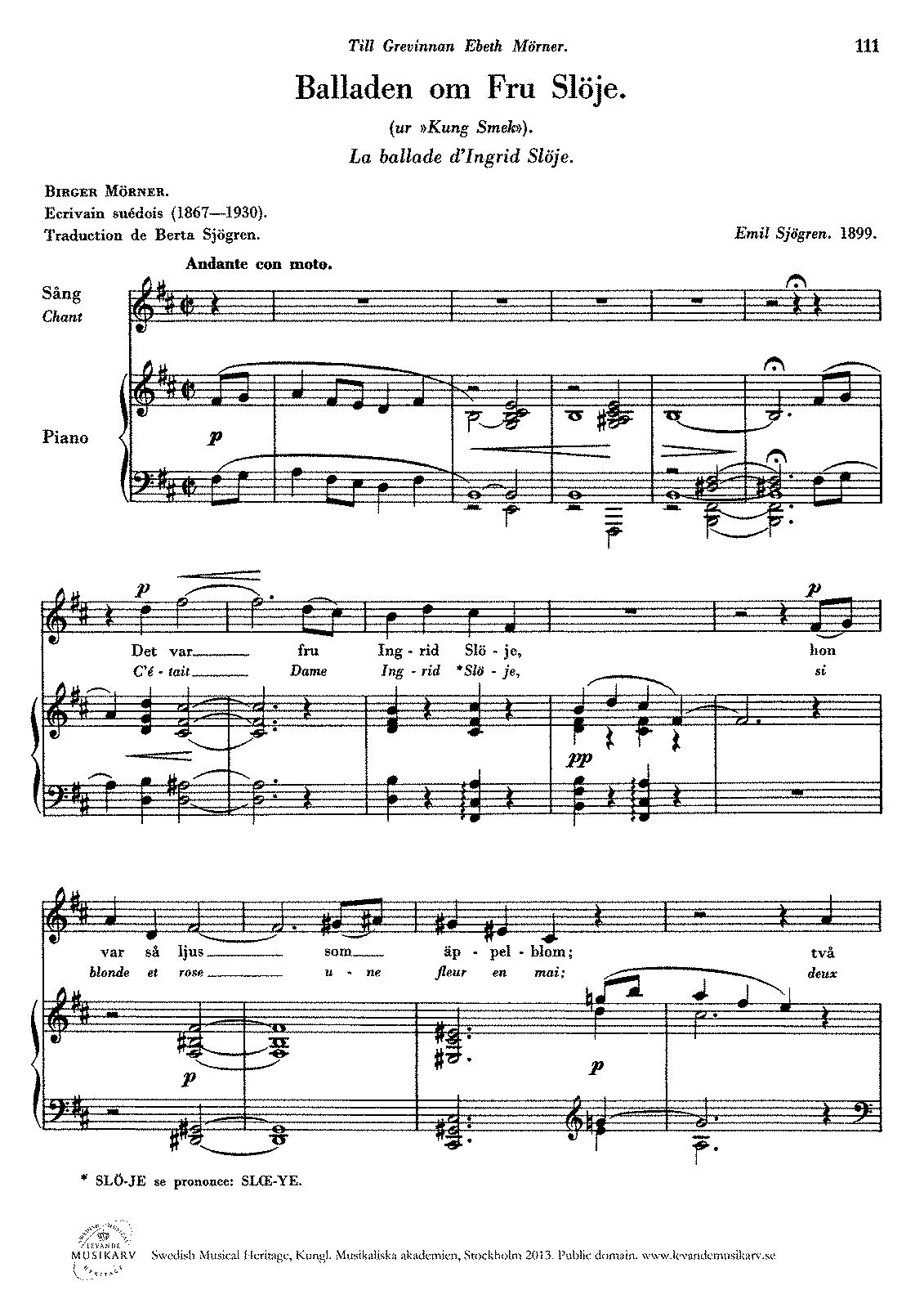 Balladen Om Fru Slöje (Sjögren, Emil) - IMSLP