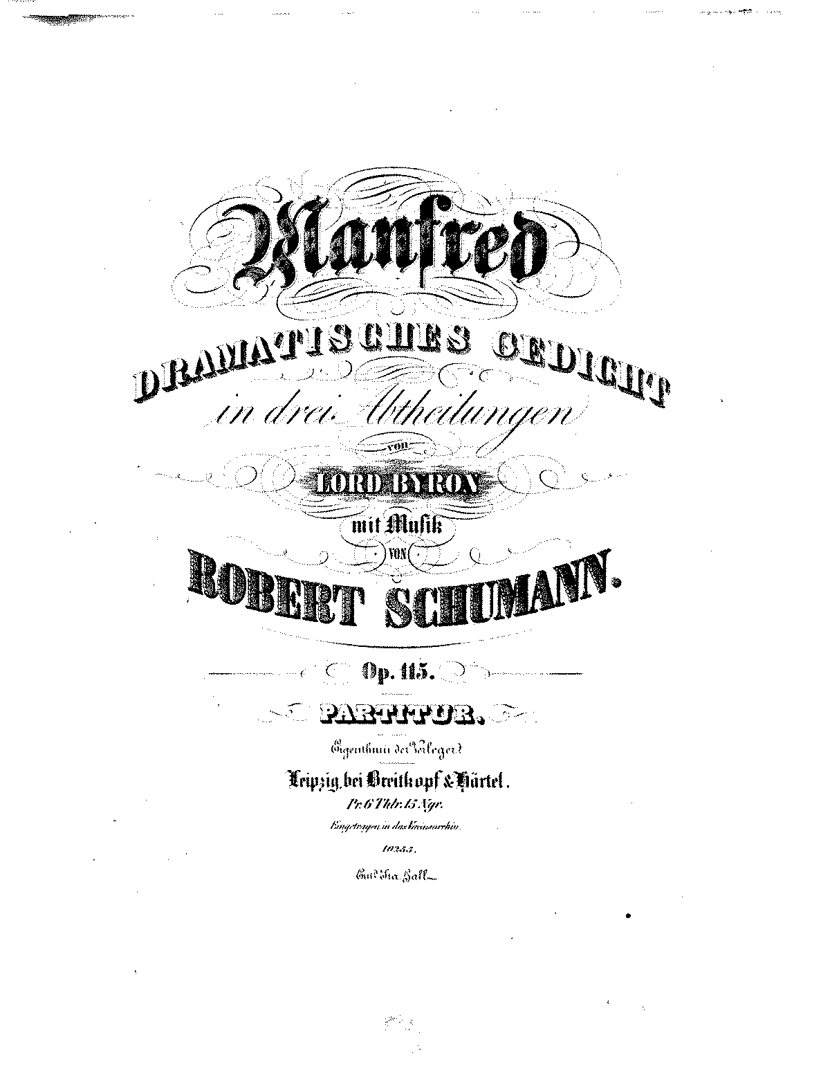 Manfred, Op.115 (Schumann, Robert) - IMSLP: Free Sheet Music PDF Download