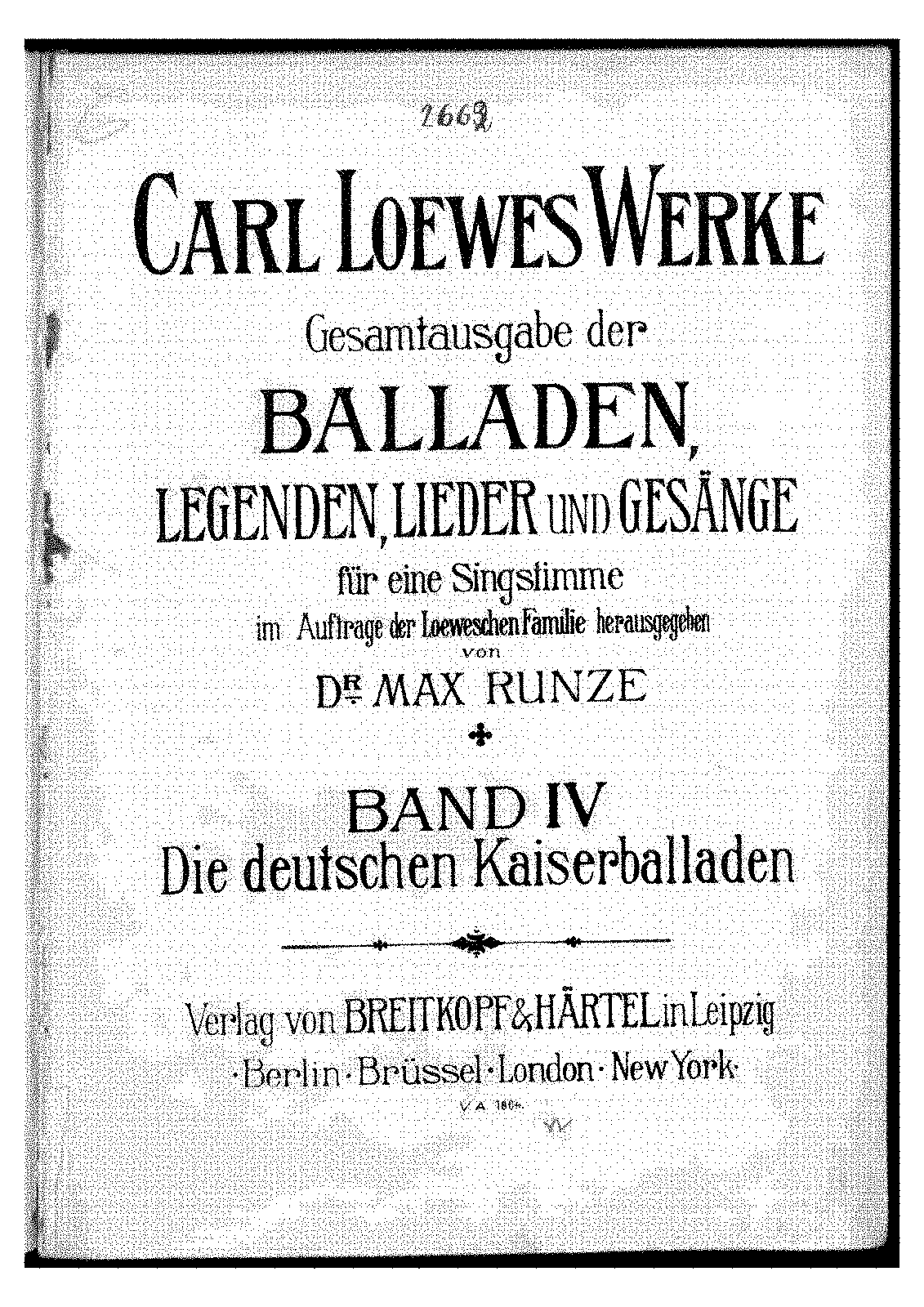 Die Deutschen Kaiserballaden (Loewe, Carl) - IMSLP