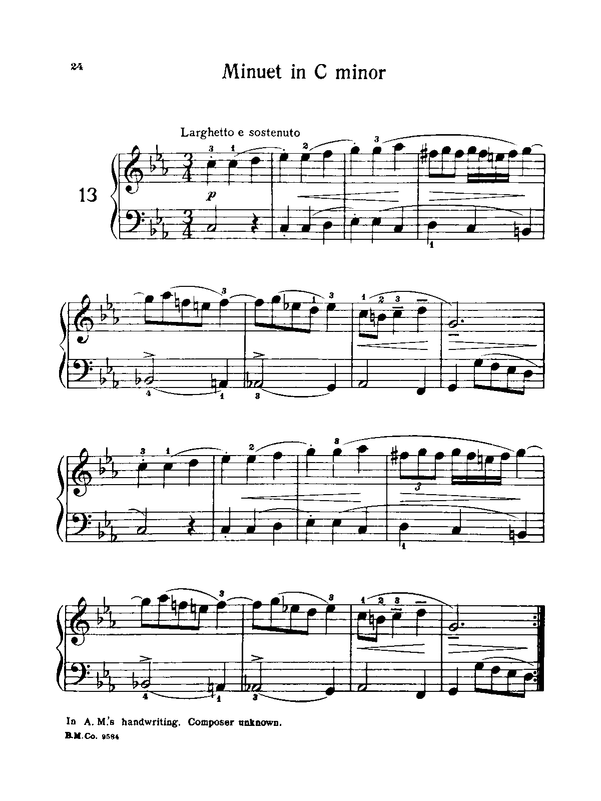 Minuet in C minor