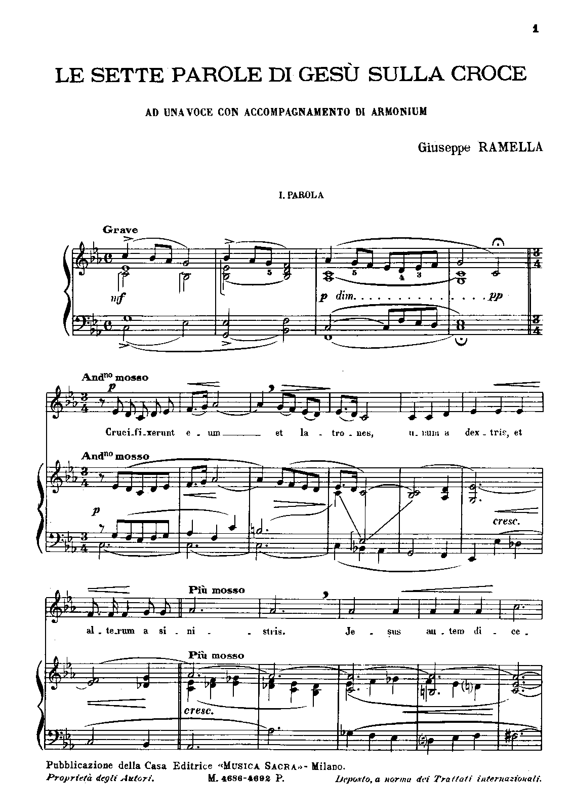 Le Sette Parole Di Gesù Sulla Croce Le sette parole di Gesù sulla Croce (Ramella, Giuseppe) - IMSLP