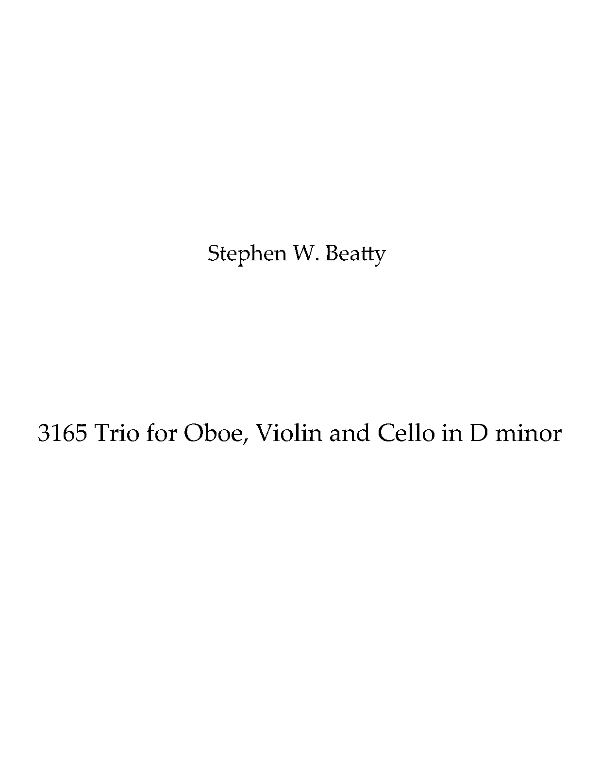 Trio for Oboe, Violin and Cello in D minor, Op.3165 (Beatty, Stephen W.) IMSLP