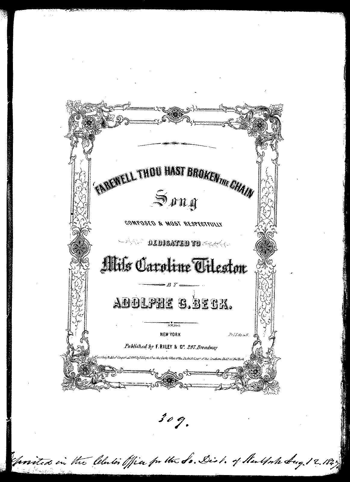 Farewell, Thou Hast Broken the Chain (Beck, Adolphe G.) - IMSLP