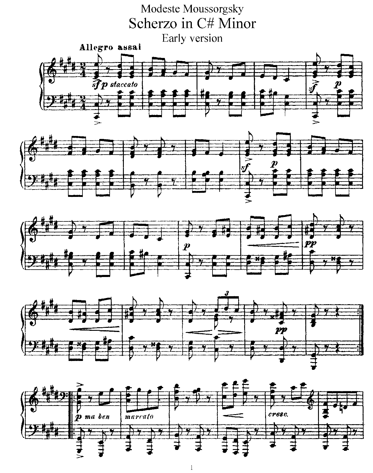 Scherzo in C-sharp minor