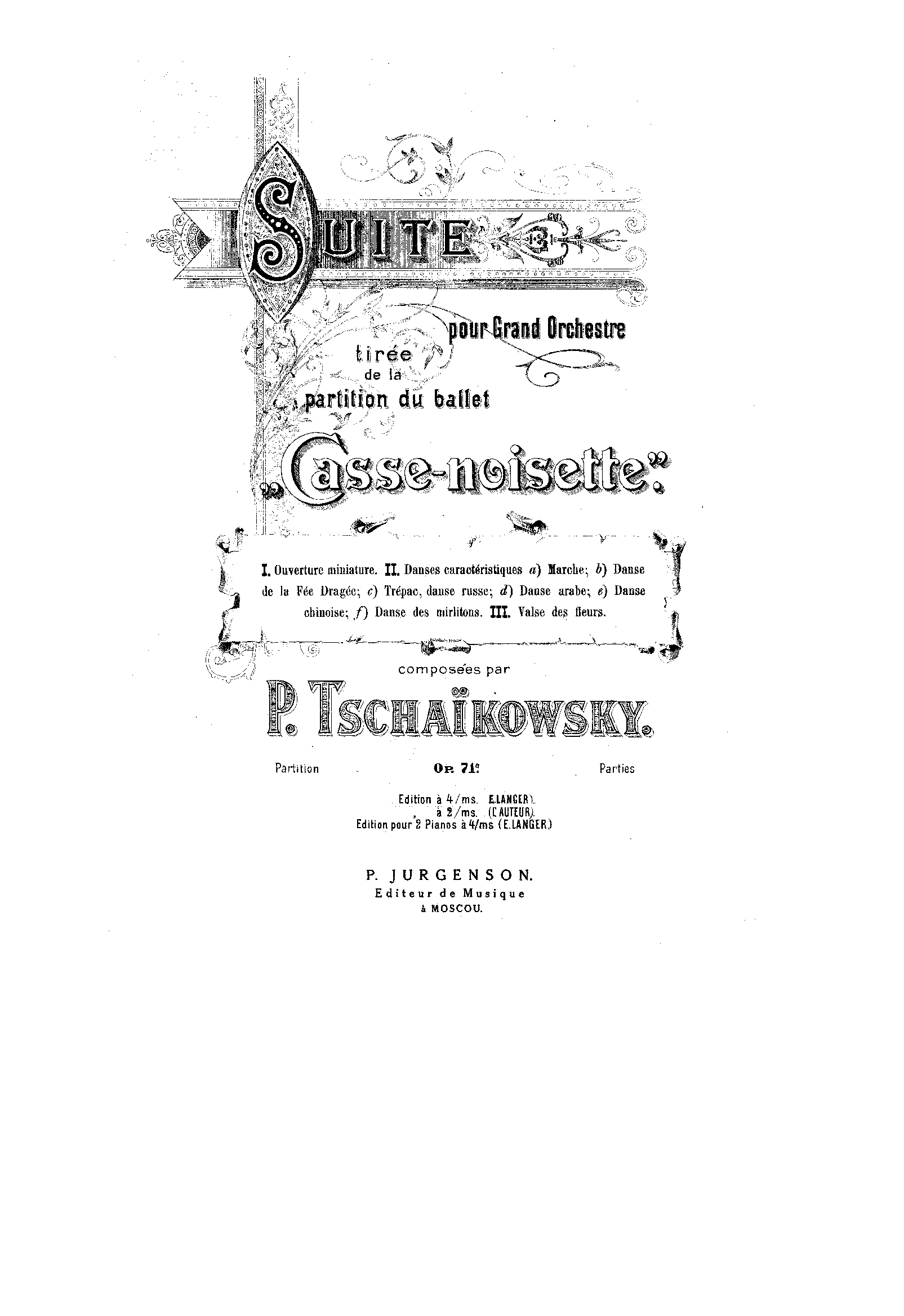 The Nutcracker (suite), Op.71a (Tchaikovsky, Pyotr) IMSLP Free Sheet