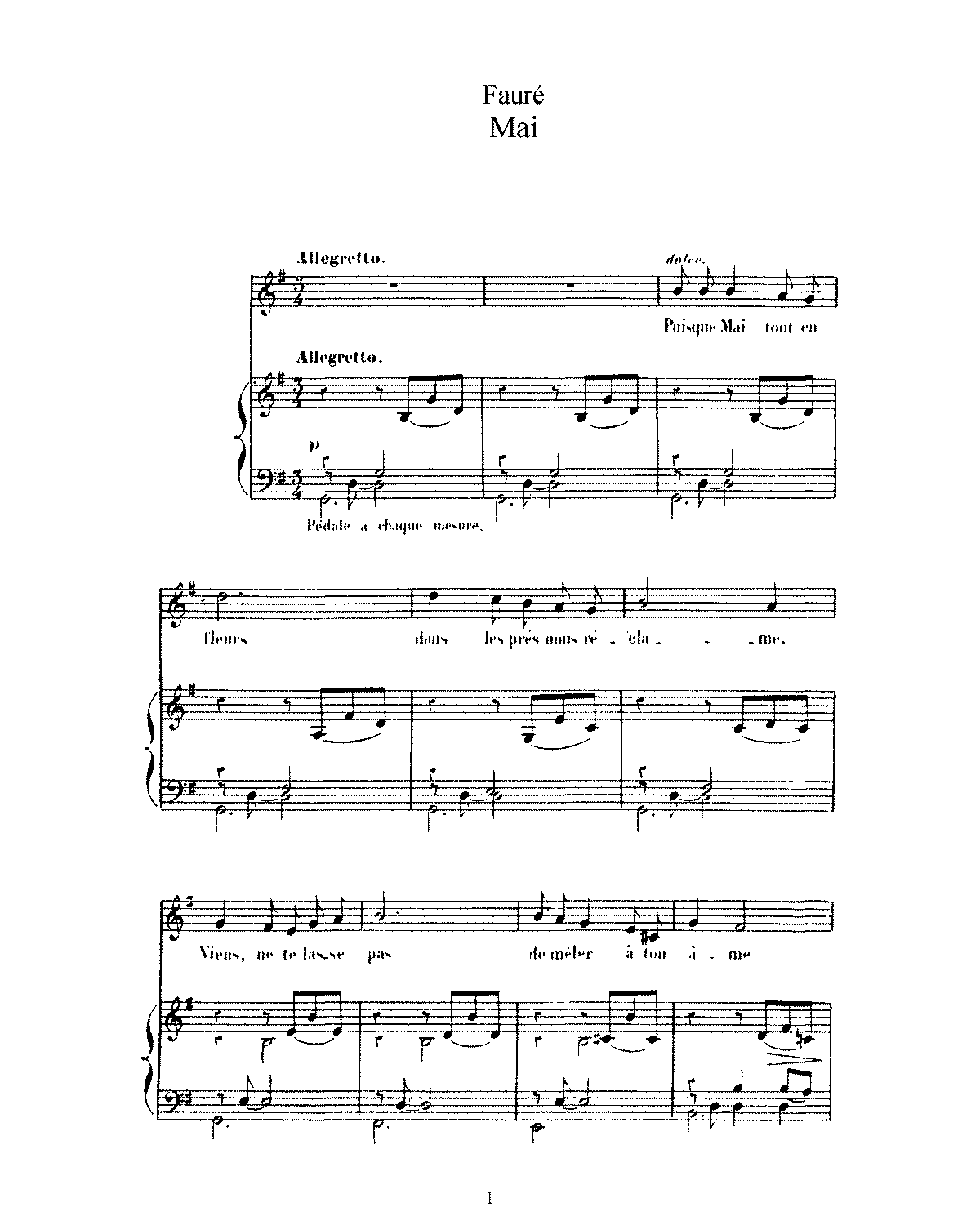 2 Songs, Op.1 (Fauré, Gabriel) - IMSLP: Free Sheet Music PDF Download