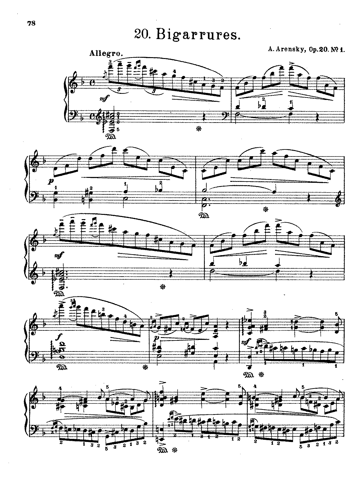 Bigarrures, Op.20 (Arensky, Anton) - IMSLP