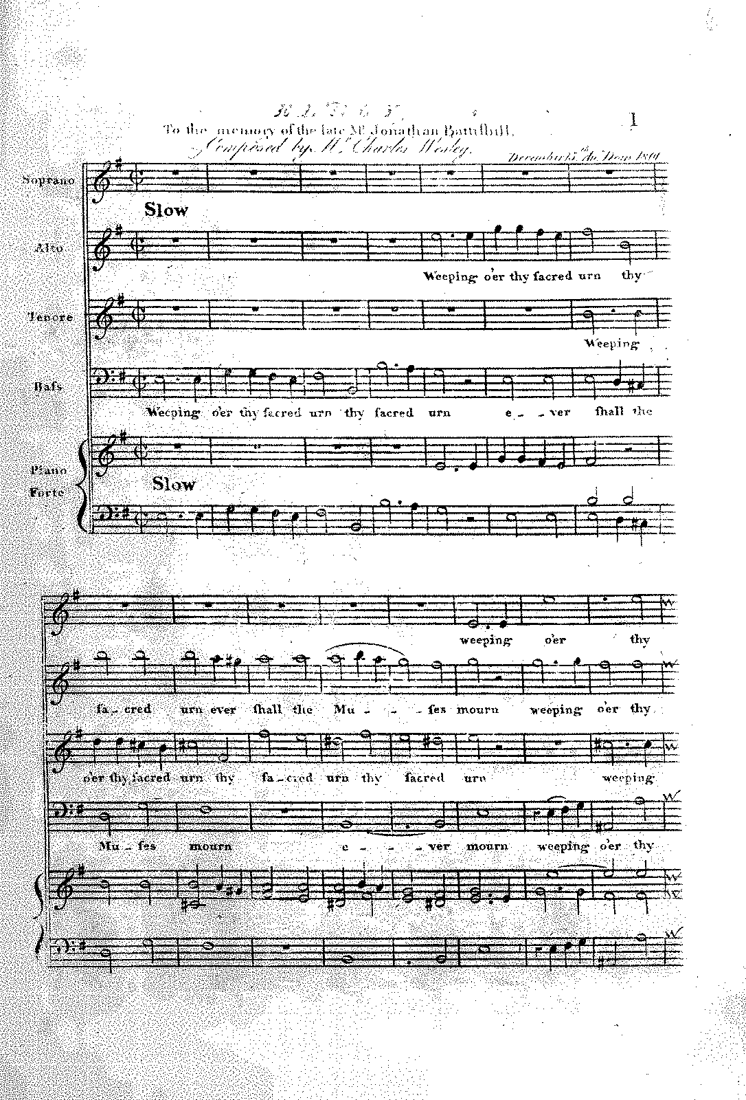 Elegy to the Memory of Jonathan Battishill (Wesley Jr., Charles) - IMSLP