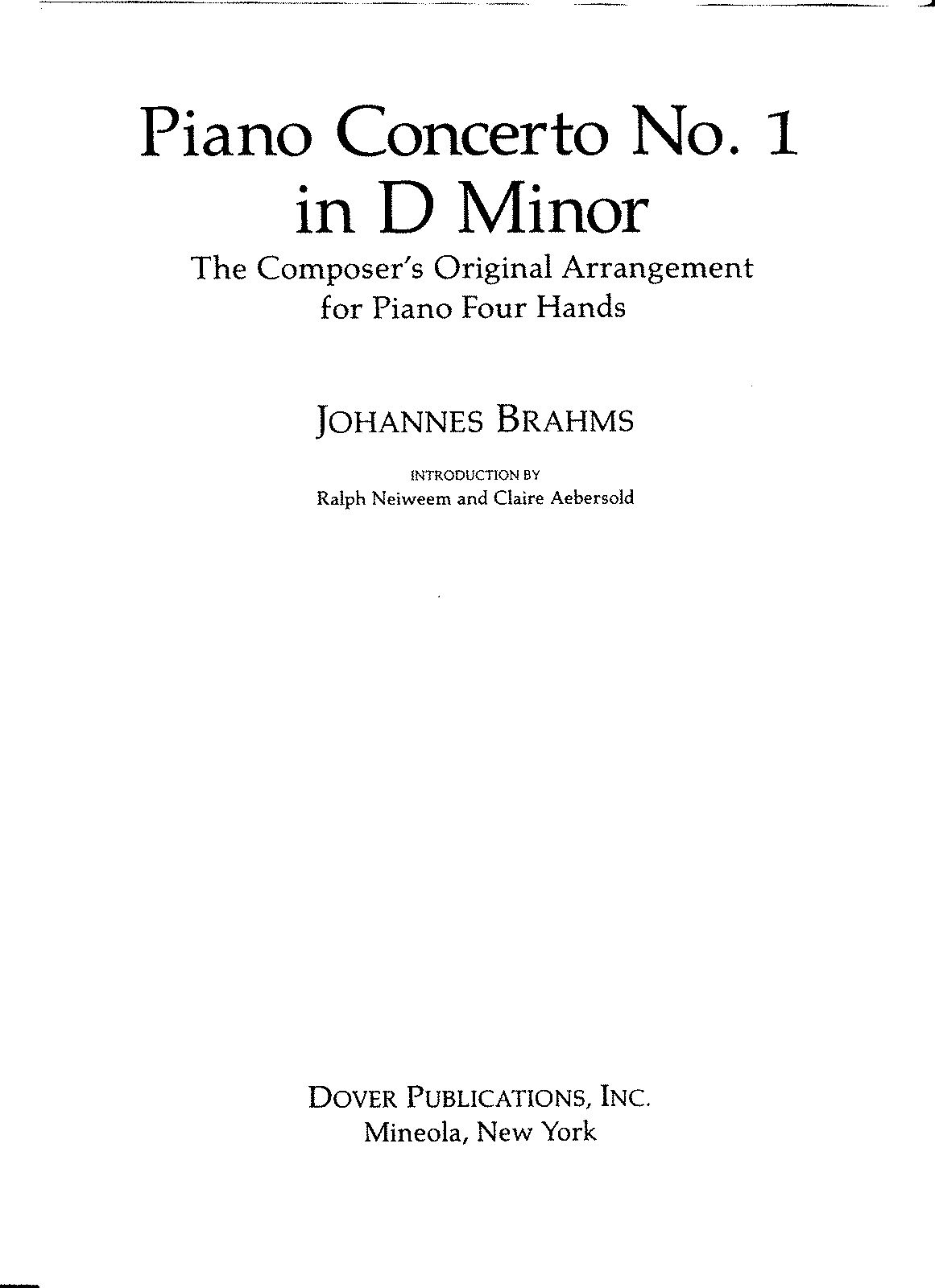 Piano Concerto No.1, Op.15 (Brahms, Johannes) - IMSLP: Free Sheet Music ...