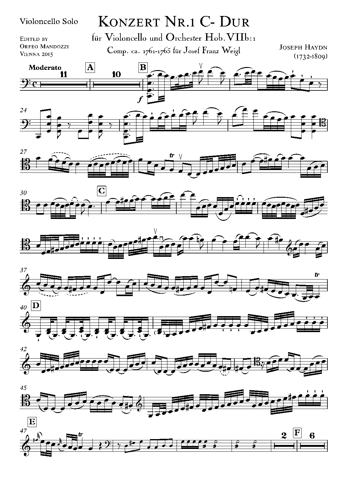 Cello Concerto No 1 In C Major Hob VIIb 1 Haydn Joseph IMSLP 