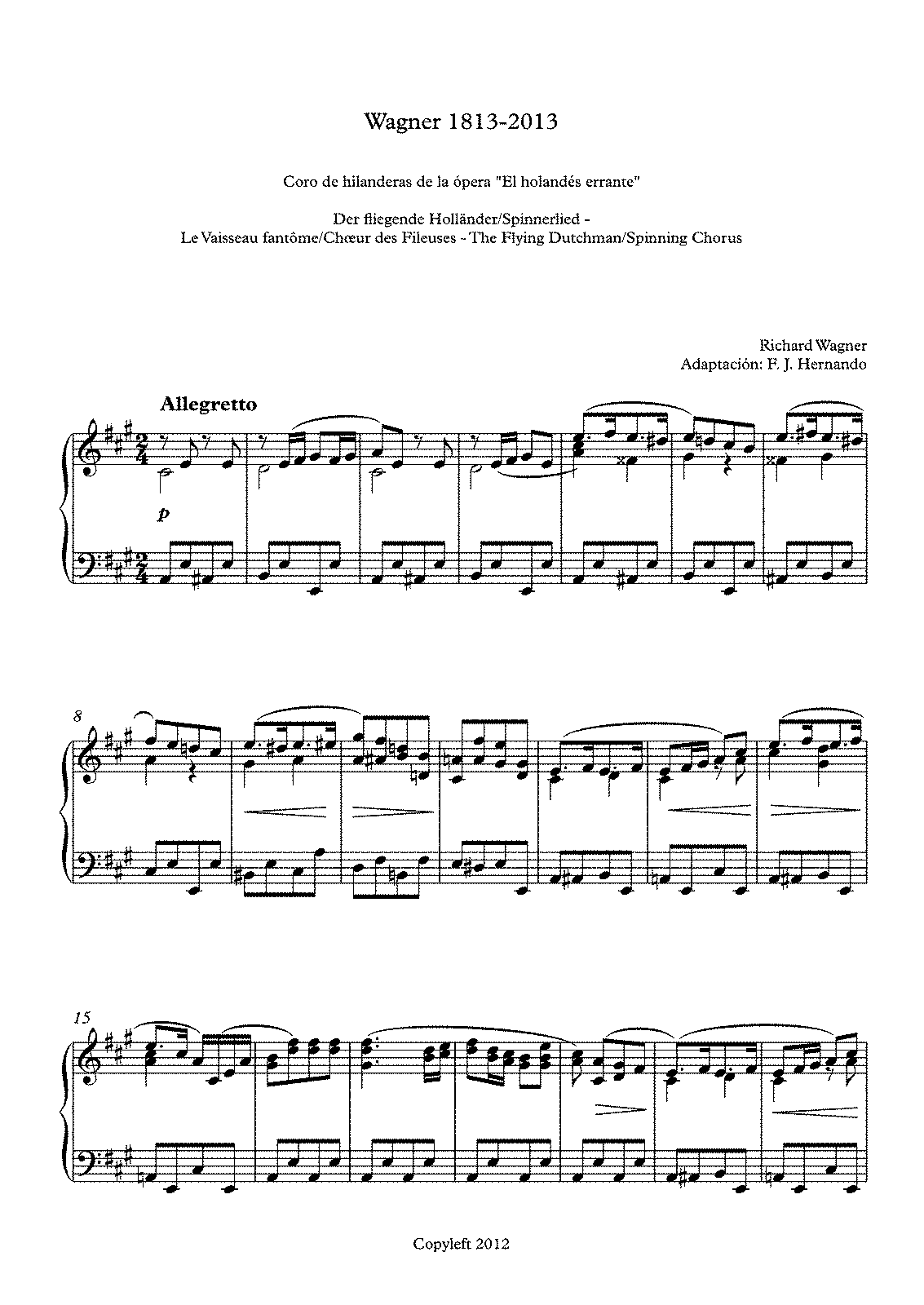 Wagner for Young Pianists (Wagner, Richard) - IMSLP: Free Sheet Music