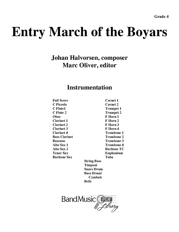 free sheet plate n full download Bojarenes (Halvorsen,   inntogsmarsj Johan) IMSLP: Free