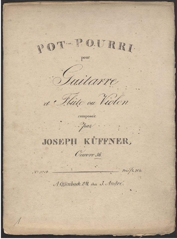 Potpourri for Flute or Violin and Guitar, Op.56 (Küffner, Joseph) IMSLP