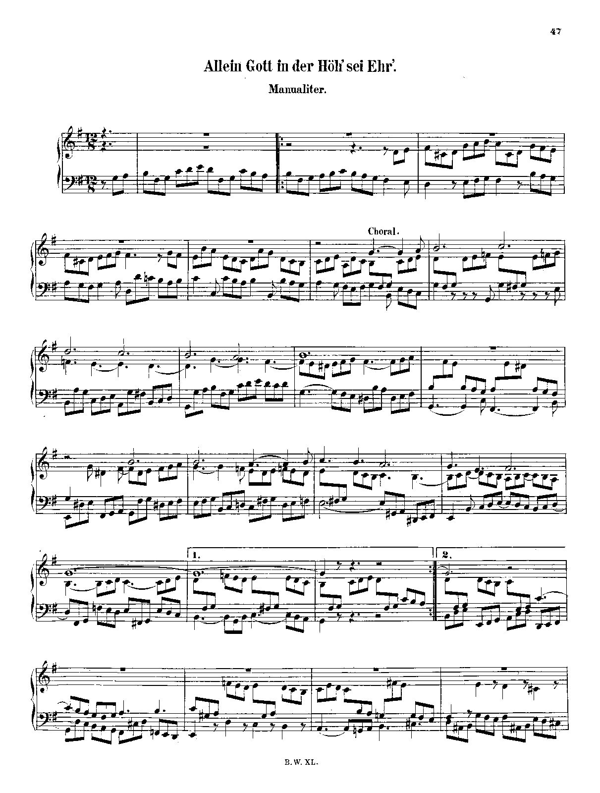 Allein Gott in der Höh sei Ehr