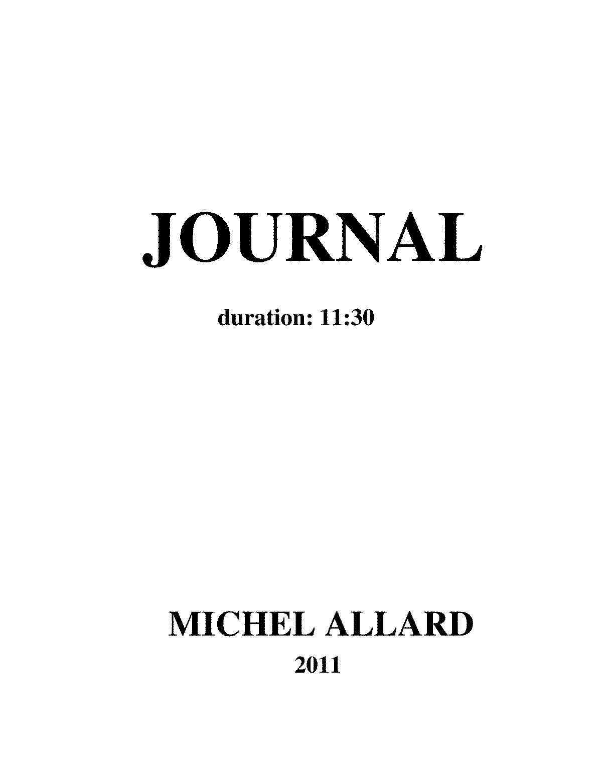 Journal (Allard, Michel) - IMSLP