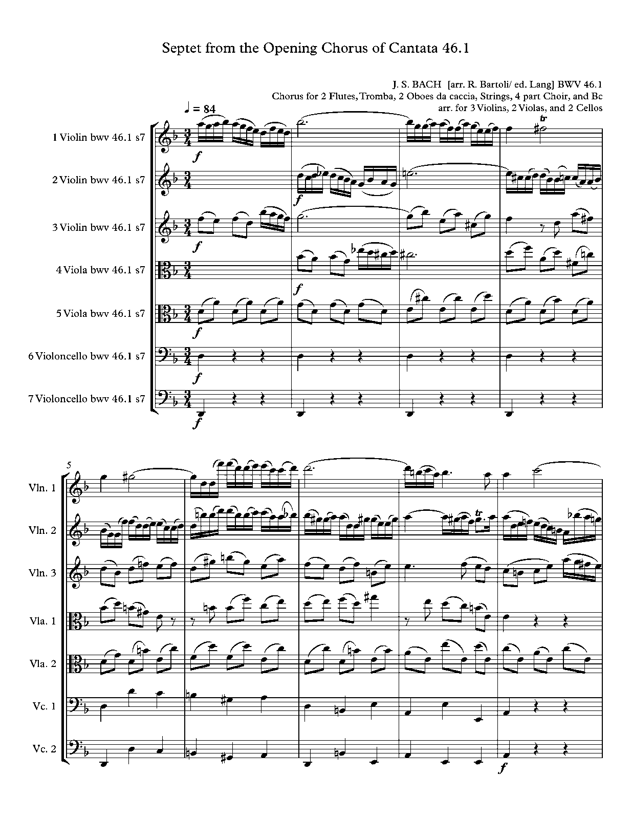 Schauet doch und sehet, BWV 46 (Bach, Johann Sebastian) IMSLP