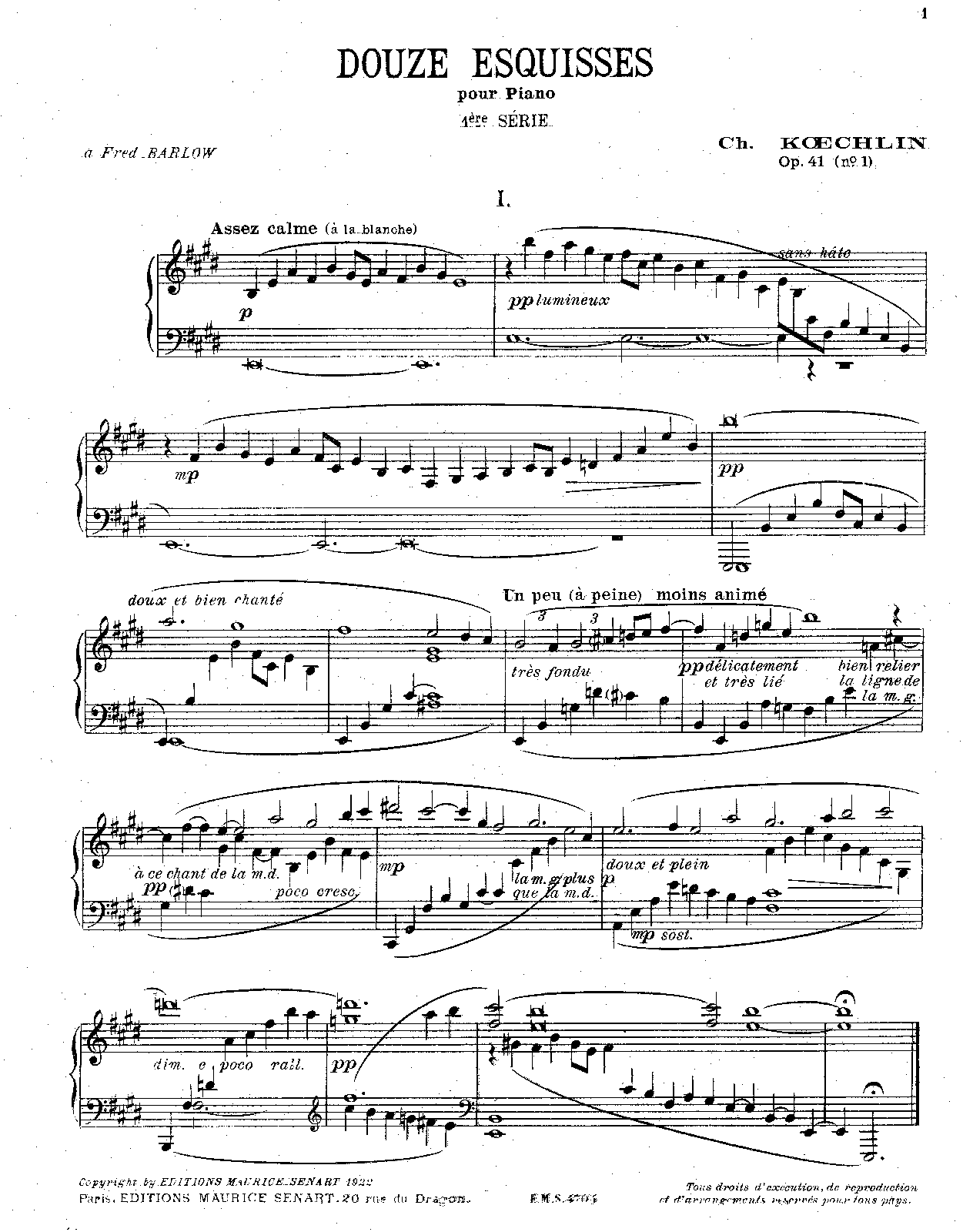 24 Esquisses, Op.41 (Koechlin, Charles) IMSLP