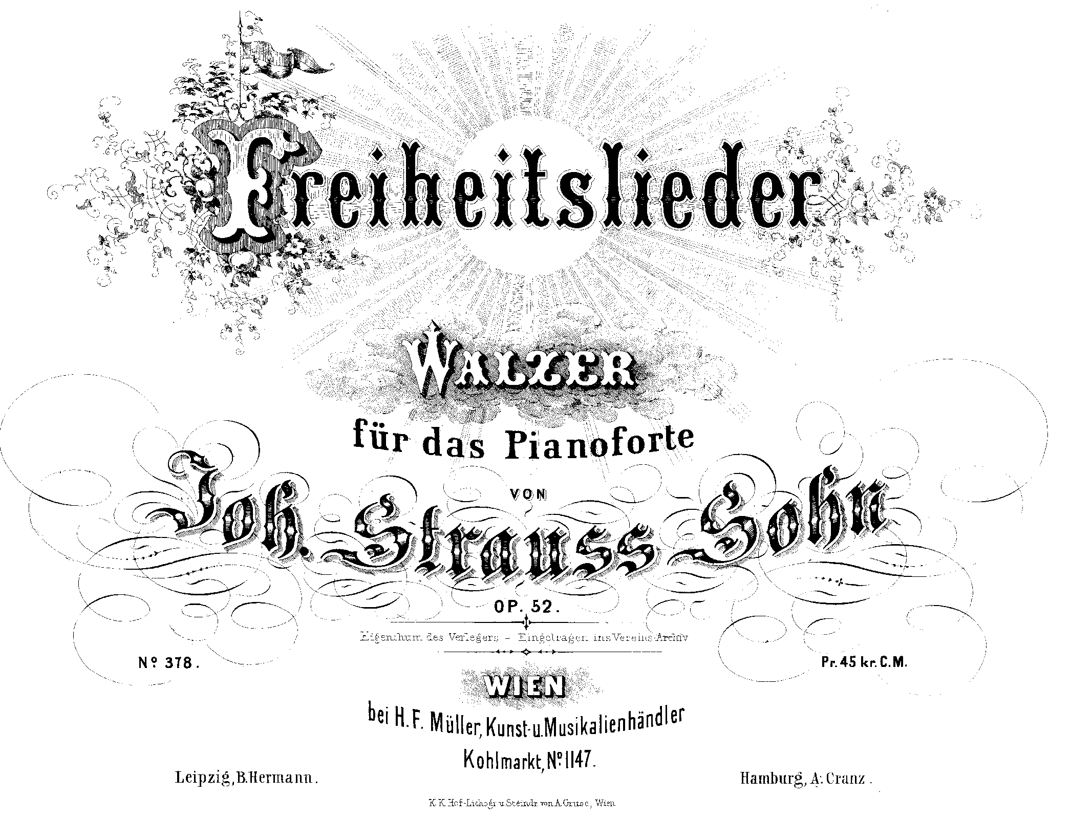 Freiheits-Lieder Walzer, Op.52