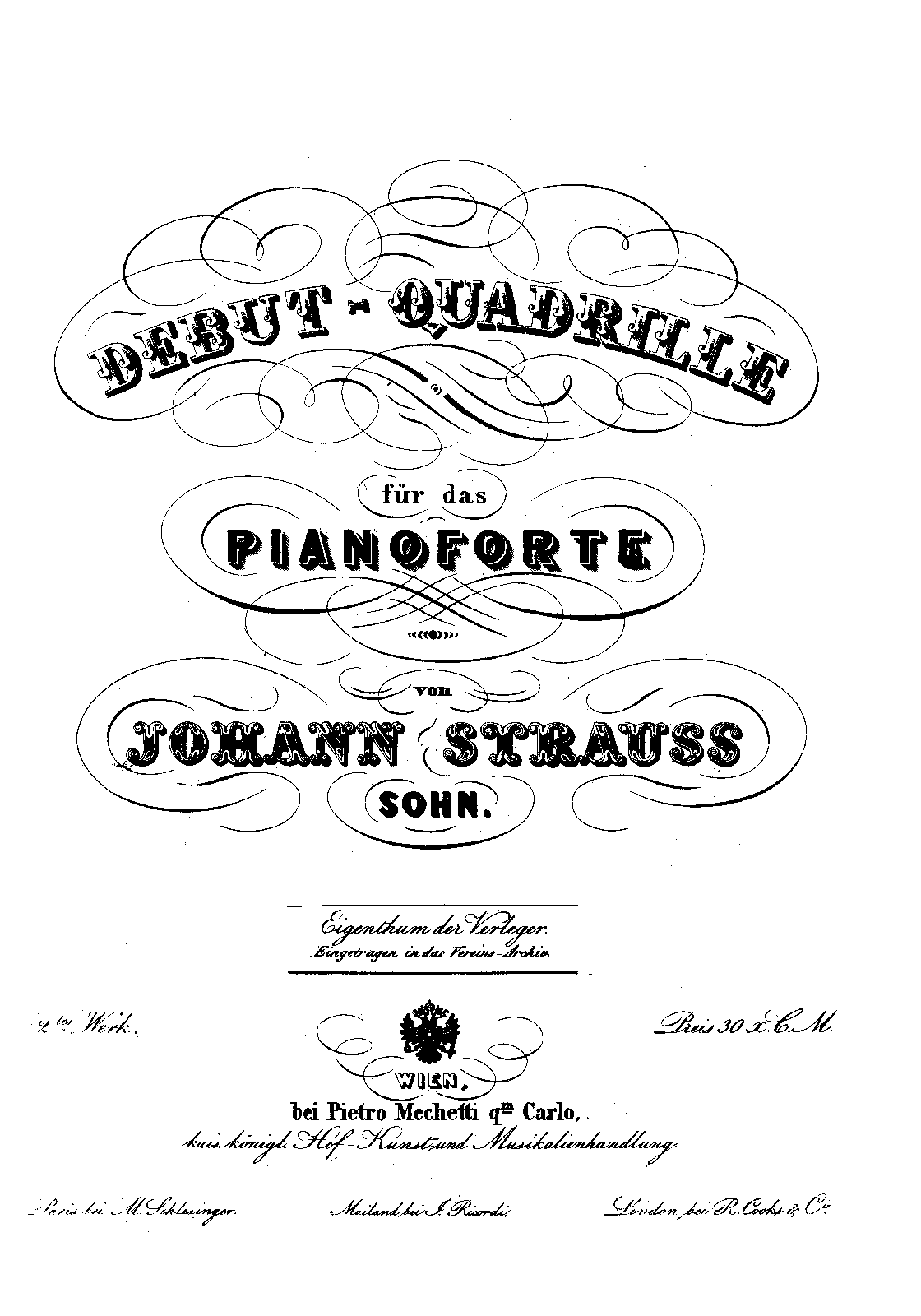 Debut-Quadrille, Op.2