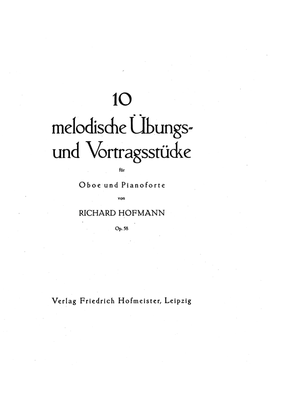 10 Melodische Übungs- und Vortragsstücke