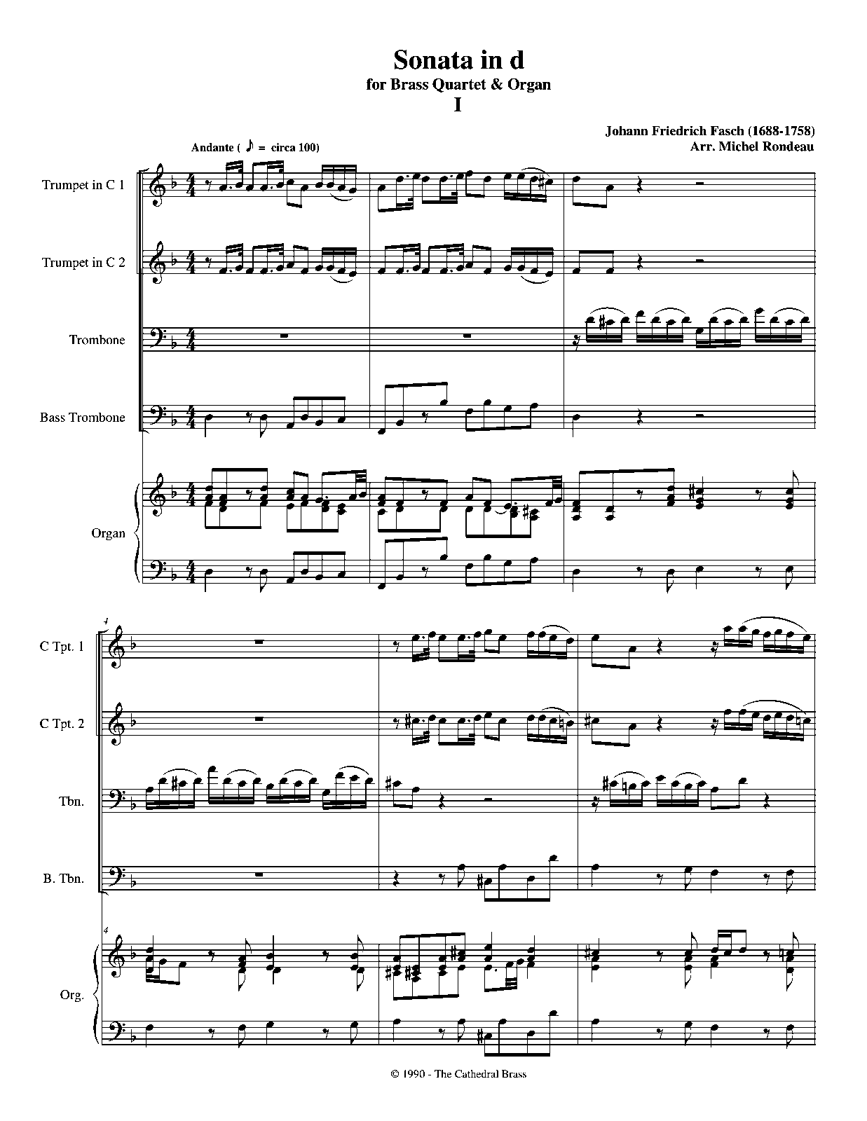 Sonata for 2 Oboes, Bassoon and Continuo, FaWV Nd2 (Fasch, Johann