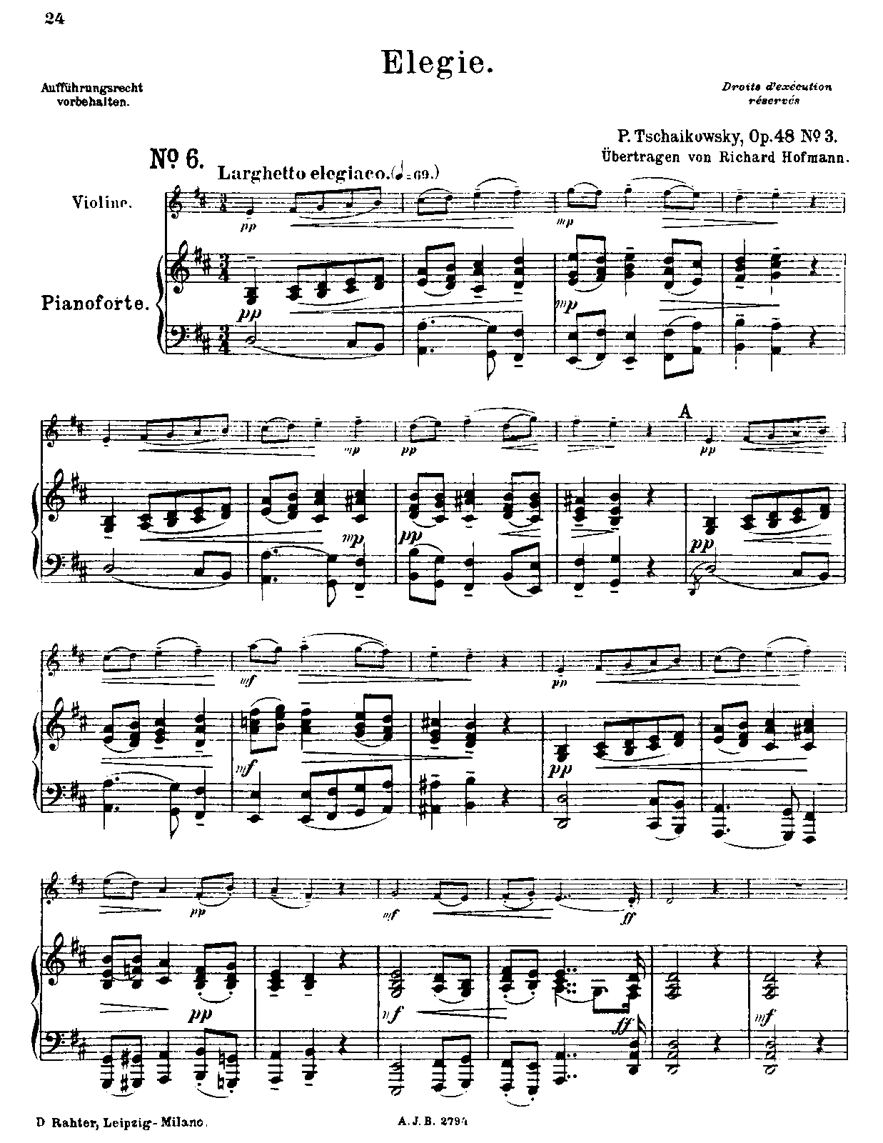 Serenade for String Orchestra, Op.48 (Tchaikovsky, Pyotr) IMSLP Free