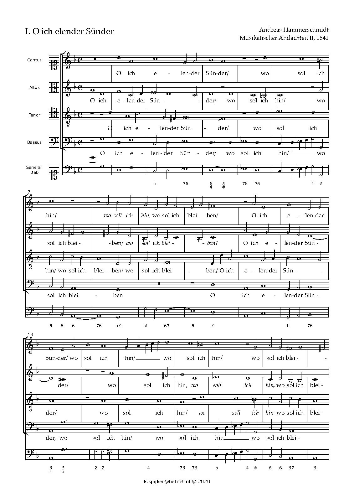 Musicalischer Andachten, Teil 2 (Hammerschmidt, Andreas) IMSLP Free