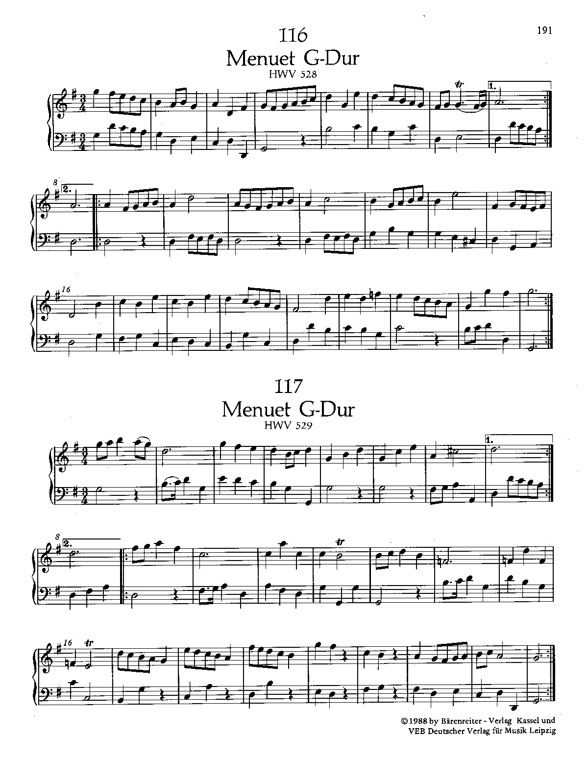 Minuet in G major
