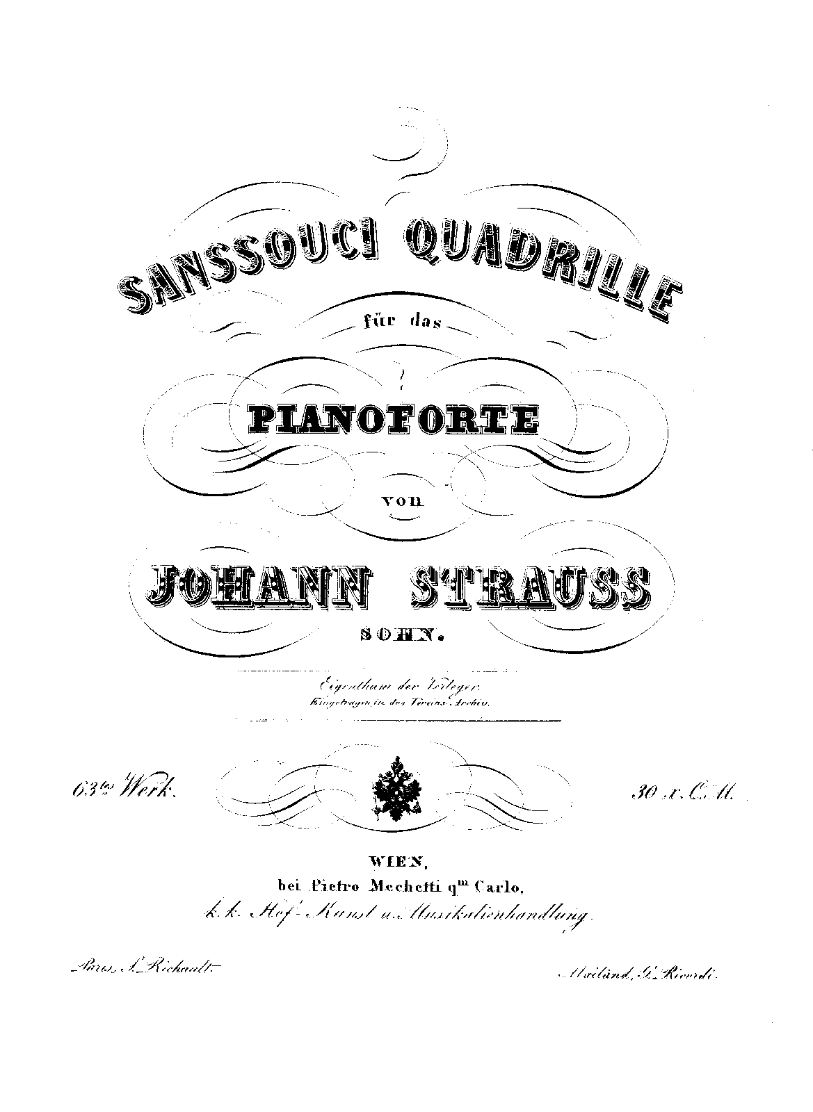 Sanssouci Quadrille, Op.63