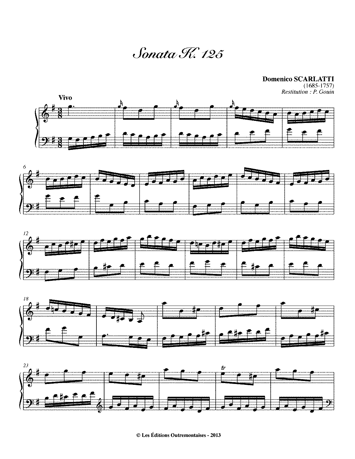Keyboard Sonata in G major, K.125 (Scarlatti, Domenico) - IMSLP: Free ...