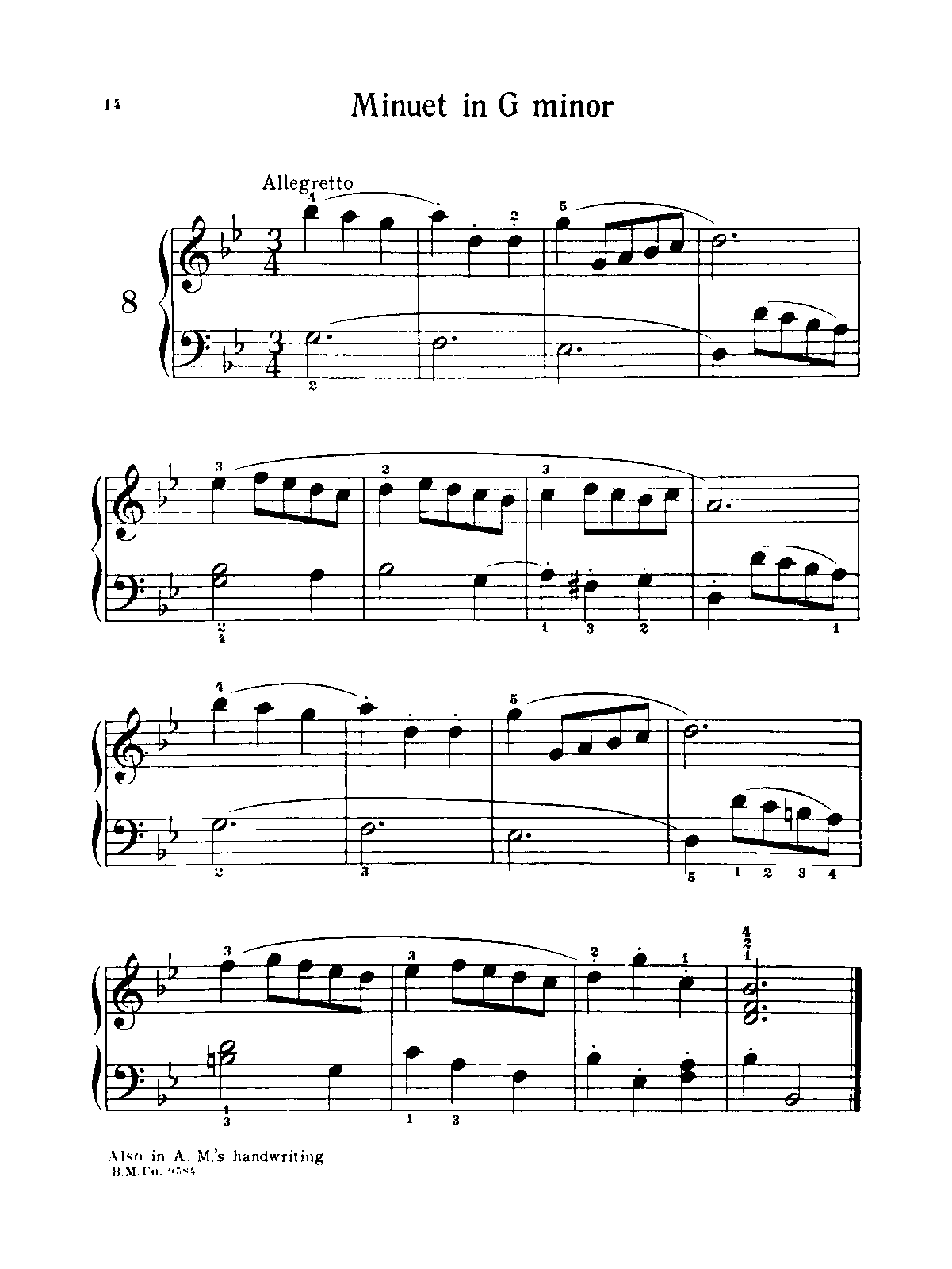 Minuet in G minor