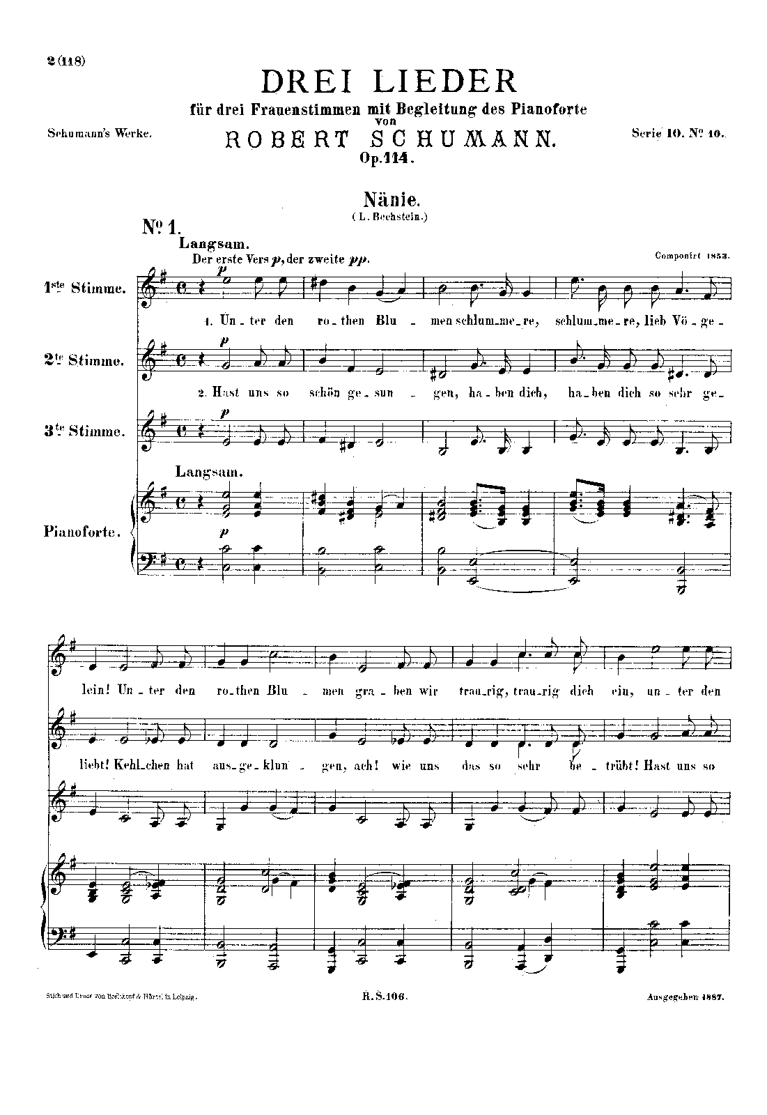 3 Lieder für 3 Frauenstimmen