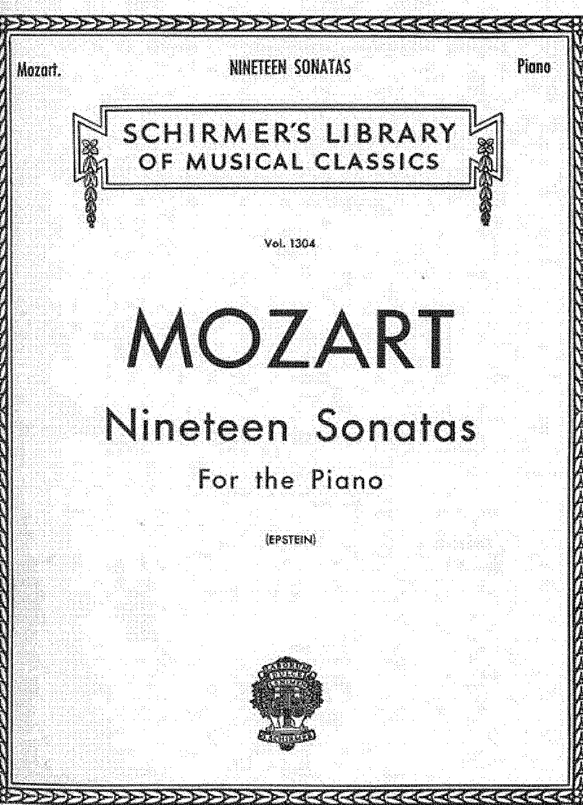 19 Sonatas For The Piano (Mozart, Wolfgang Amadeus) - IMSLP