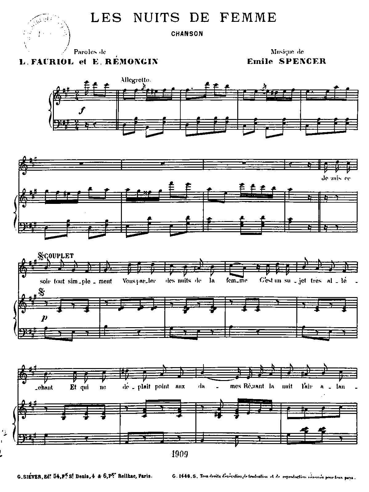 Les nuits de femme (Spencer, Émile) - IMSLP