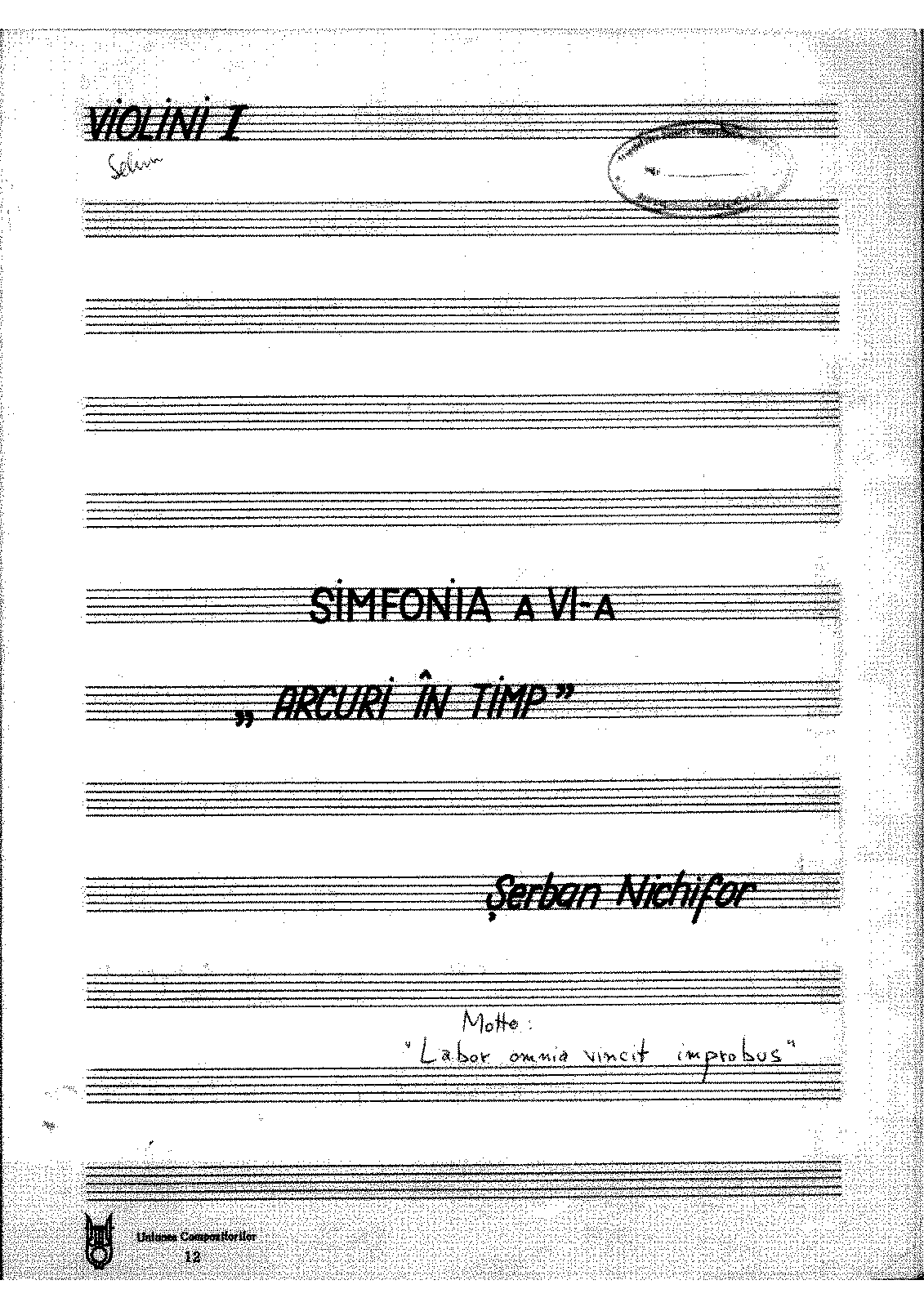 Symphony No.6 (Nichifor, Serban) - IMSLP