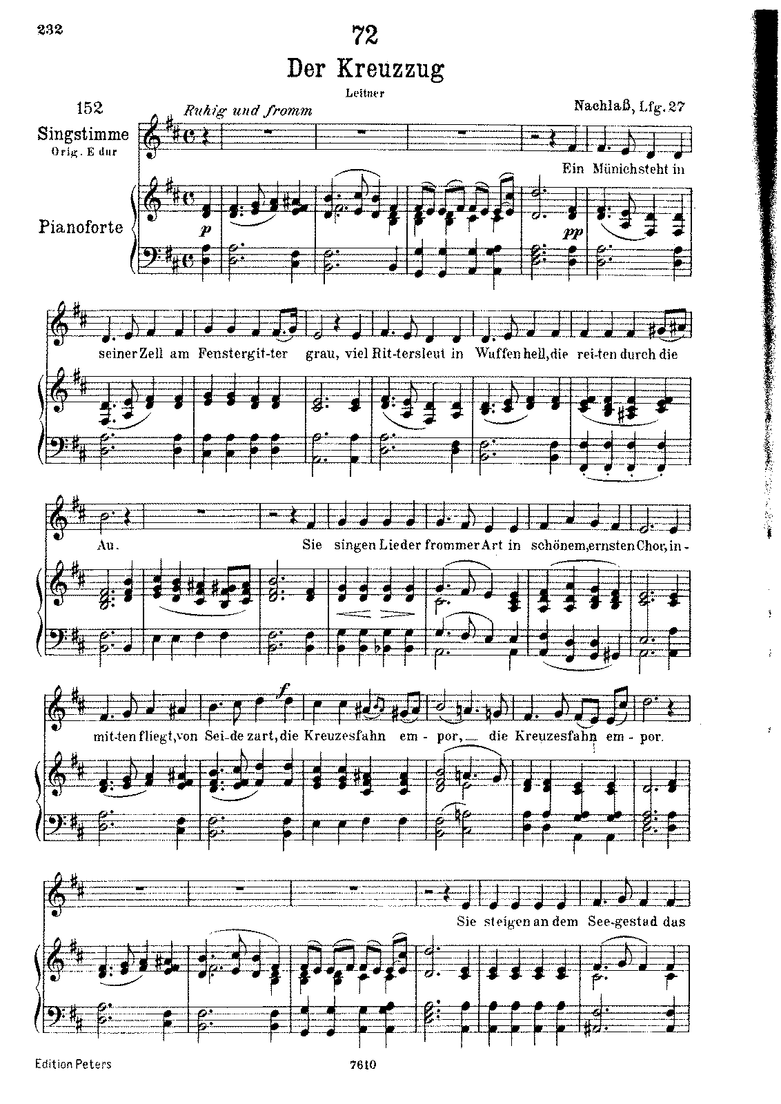 Der Kreuzzug, D.932 (Schubert, Franz) - IMSLP: Free Sheet Music PDF ...