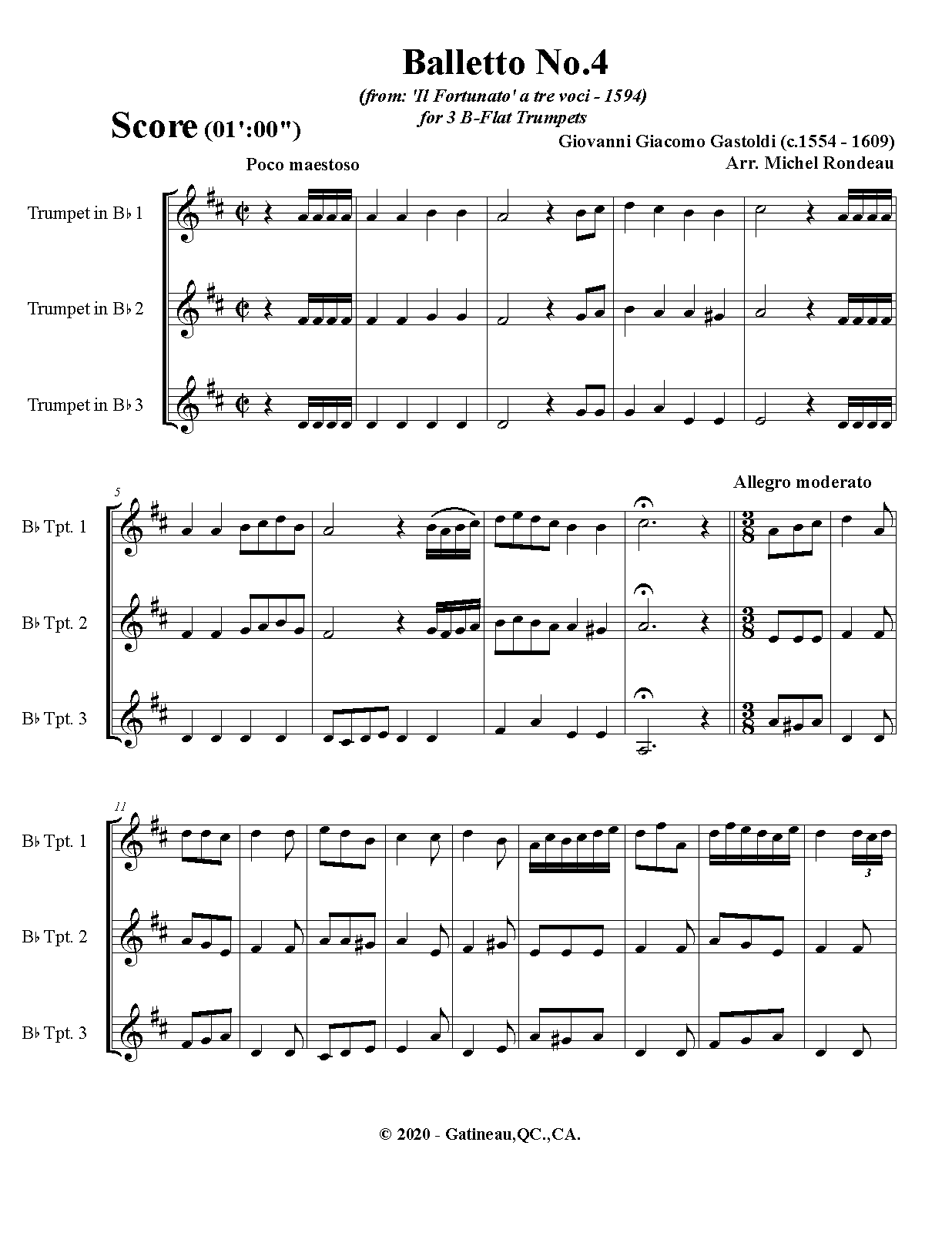 Il fortunato (Gastoldi, Giovanni IMSLP