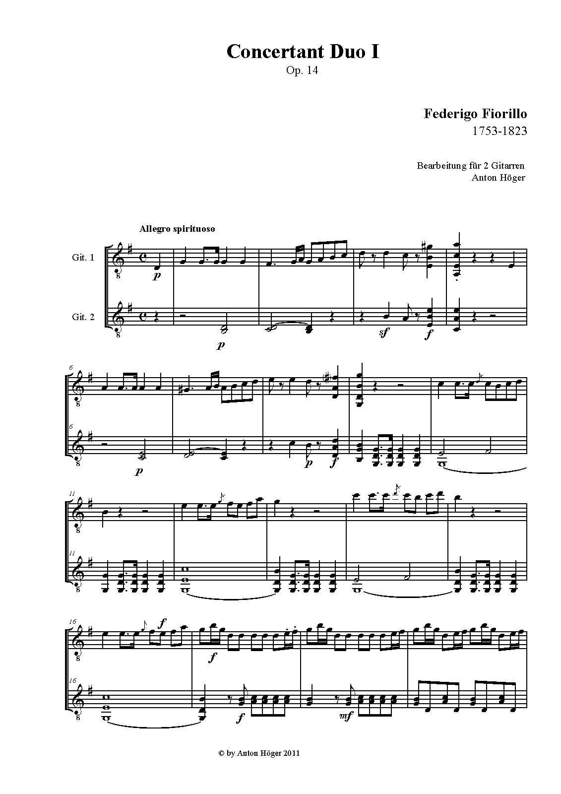 6 Violin Duos, Op.14 (Fiorillo, Federigo) IMSLP