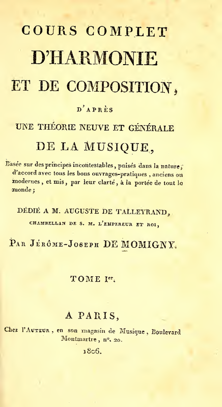 Cours complet d'harmonie et de composition (Momigny, JérômeJoseph de