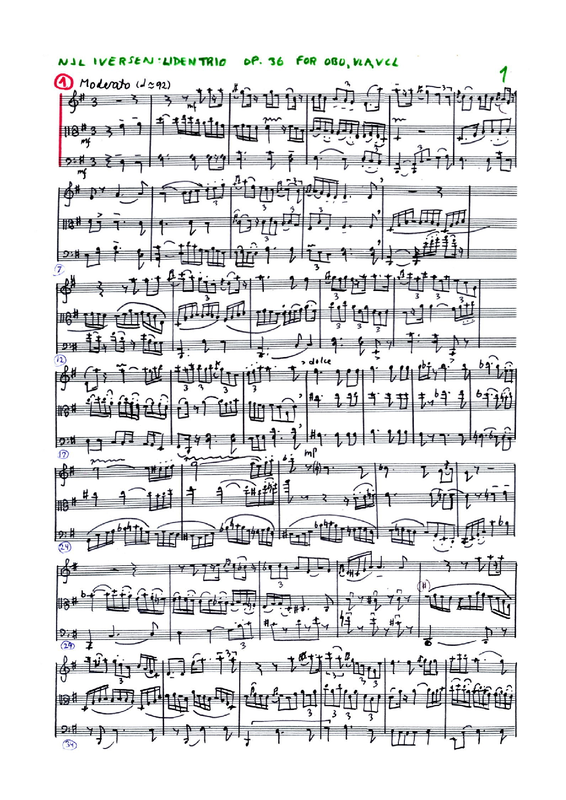 Little Trio for Oboe, Viola and Cello, Op.36 (Iversen, Niels Johannes