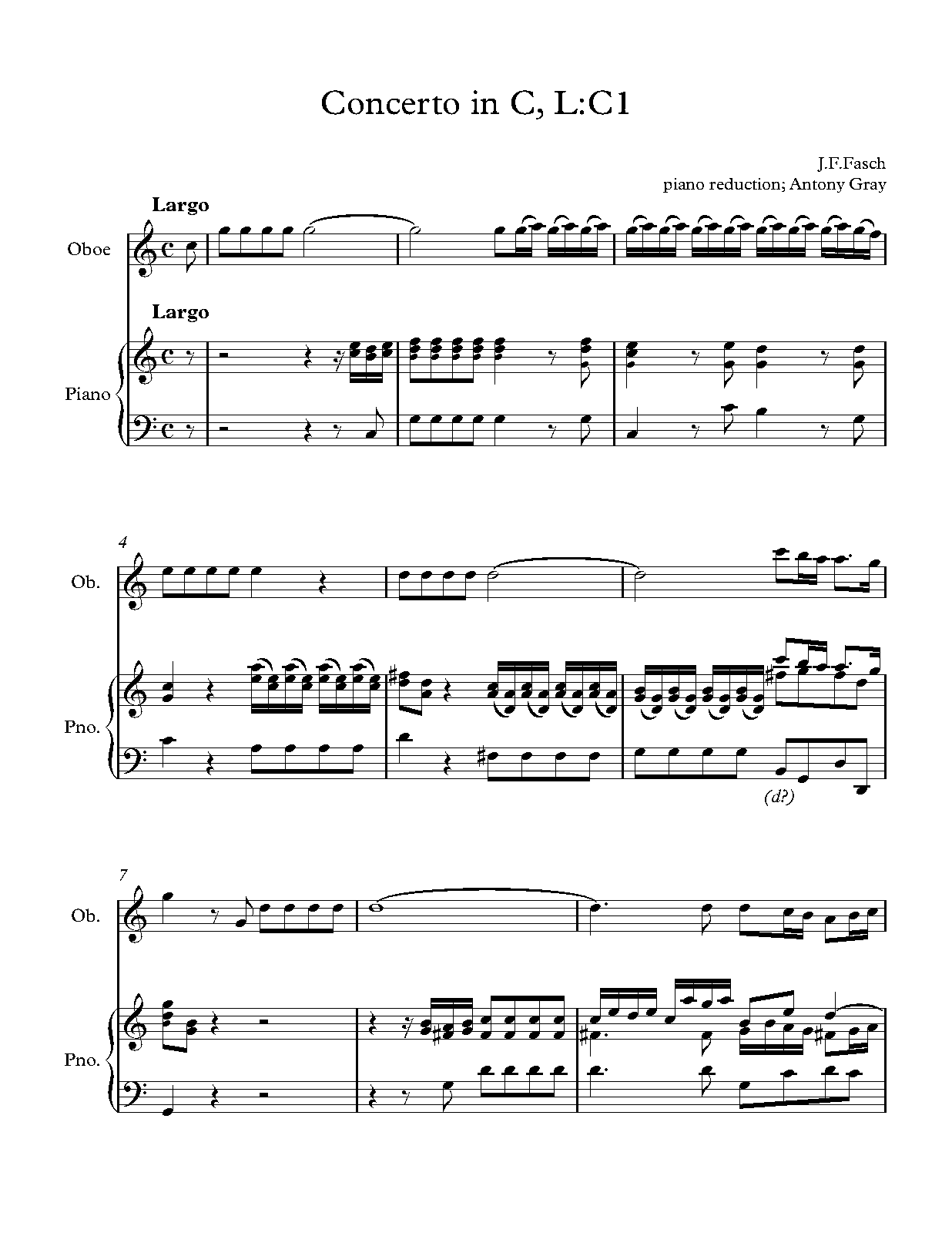 Oboe Concerto, FaWV LC1 (Fasch, Johann Friedrich) IMSLP