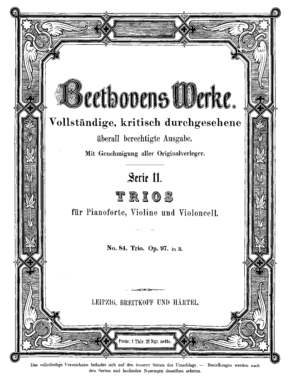 Piano Trio No.7 in B-flat major