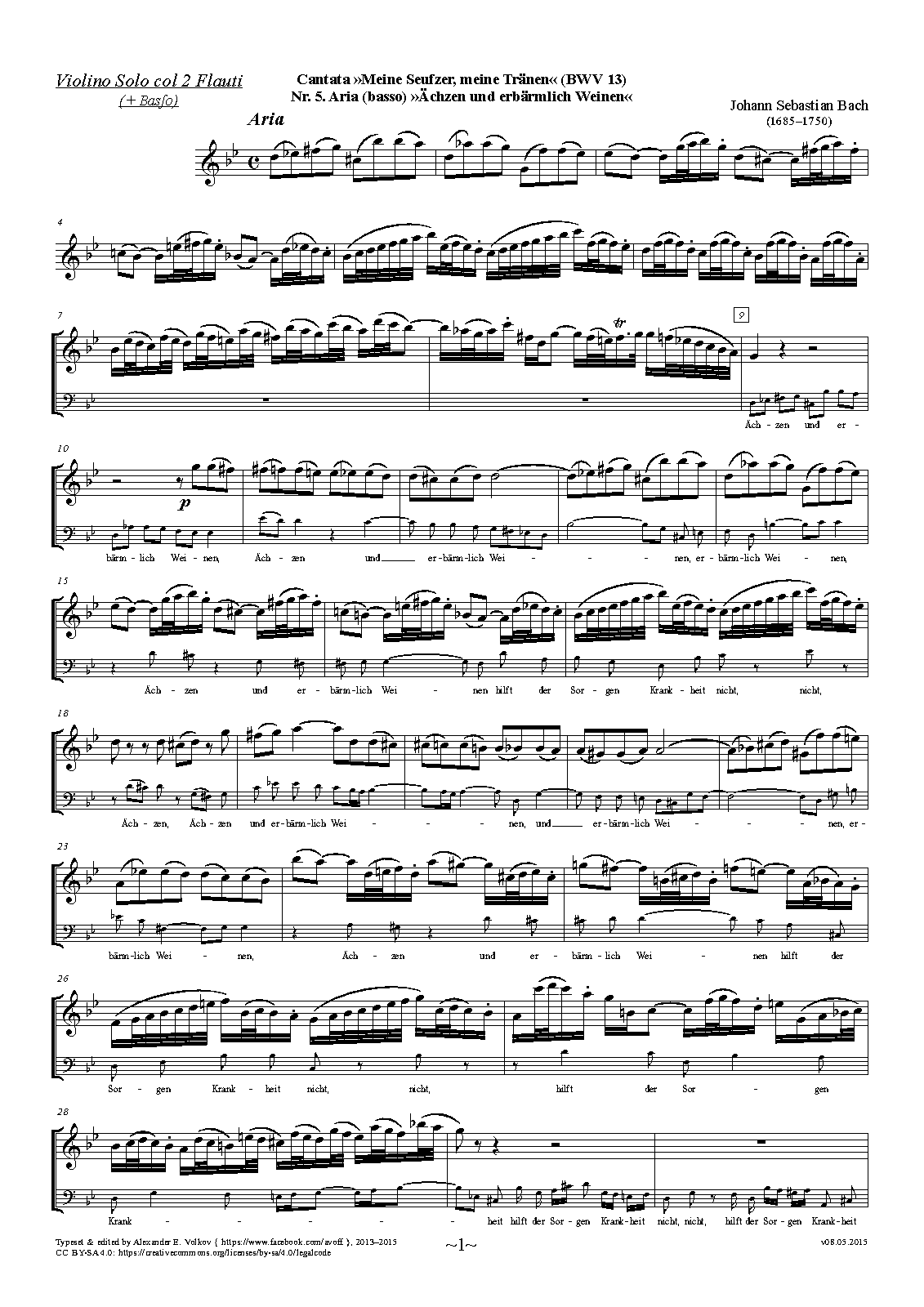 File:PMLP136866-BWV 13 - 5. Aria (basso) 'Achzen und erbarmlich Weinen' - Violino col Flauti + Basso.pdf
