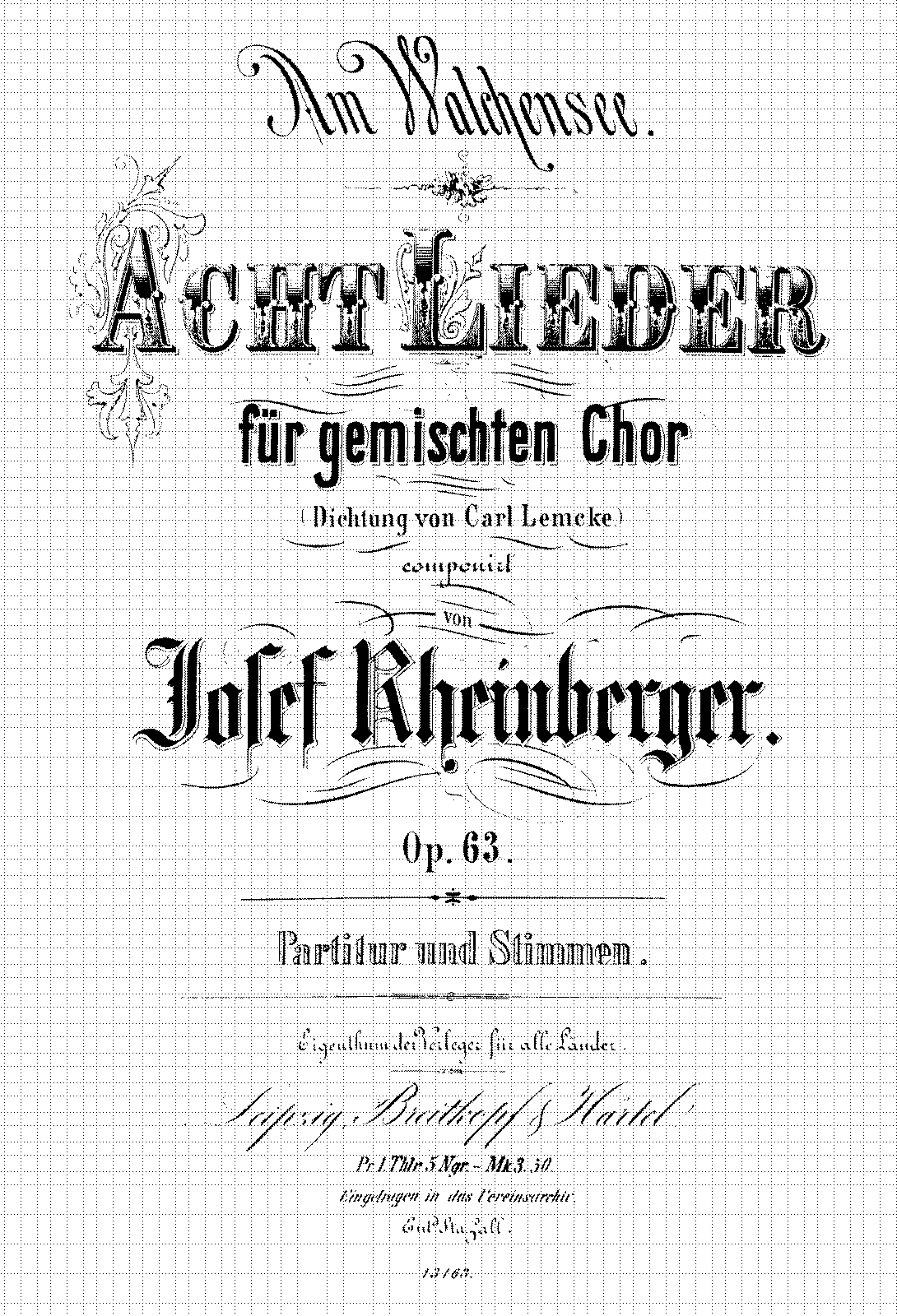 Am Walchensee, Op.63 (Rheinberger, Josef Gabriel) - IMSLP