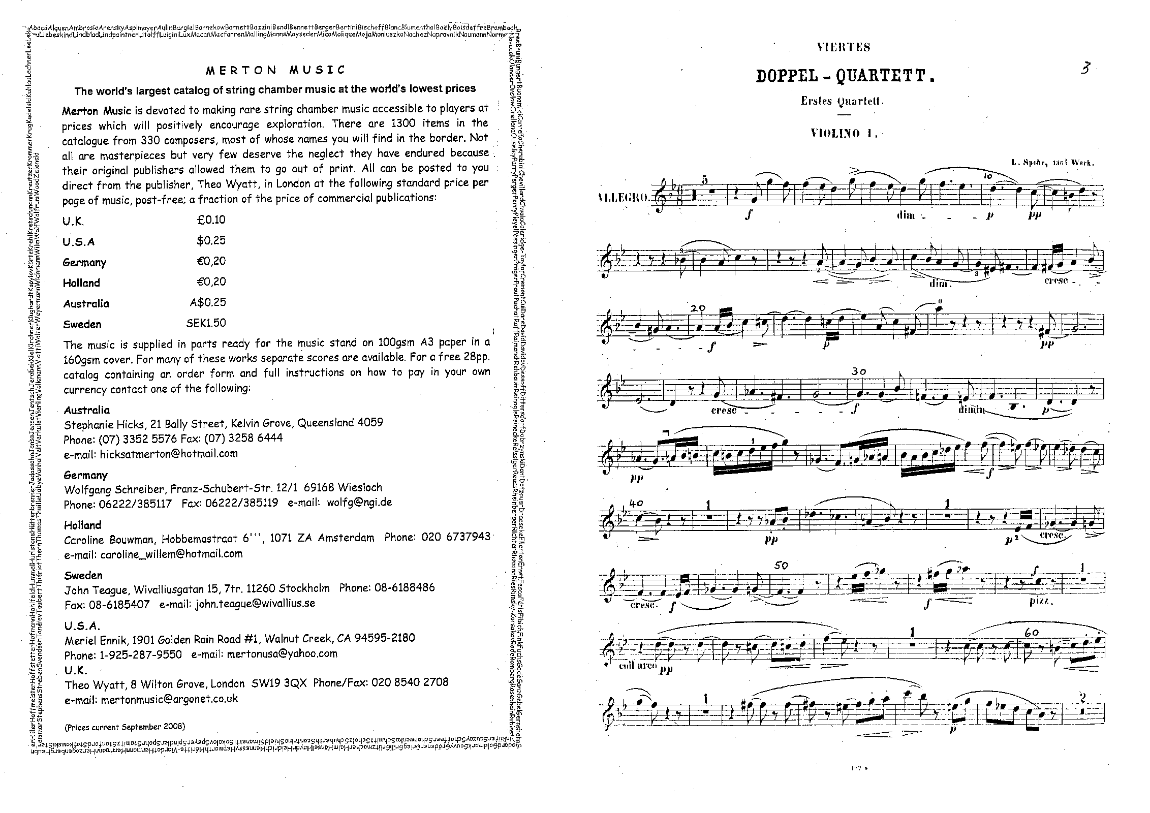 Double String Quartet No.4, Op.136 (Spohr, Louis) IMSLP Free Sheet