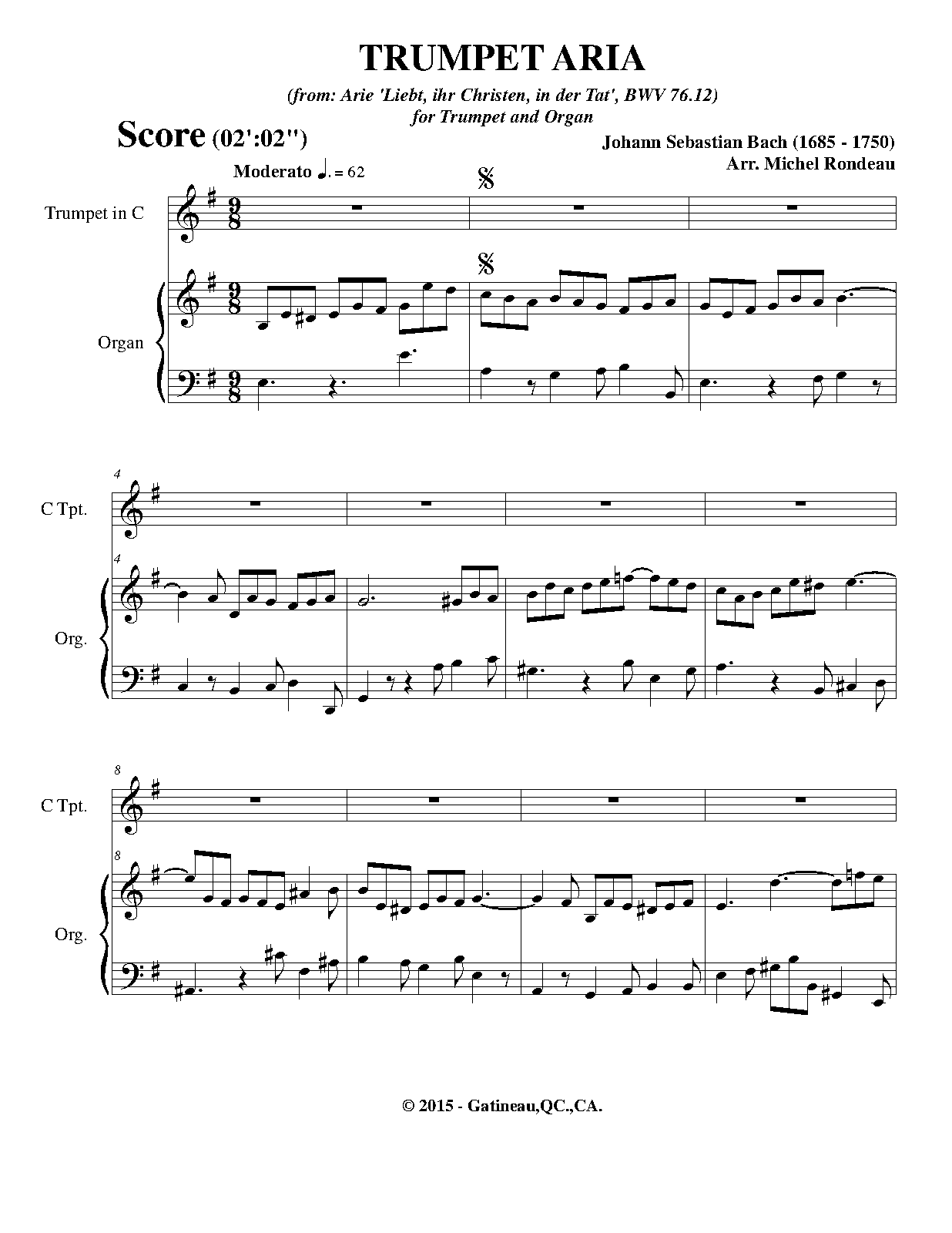 Die Himmel erzählen die Ehre Gottes, BWV 76 (Bach, Johann Sebastian) IMSLP Free Sheet Music