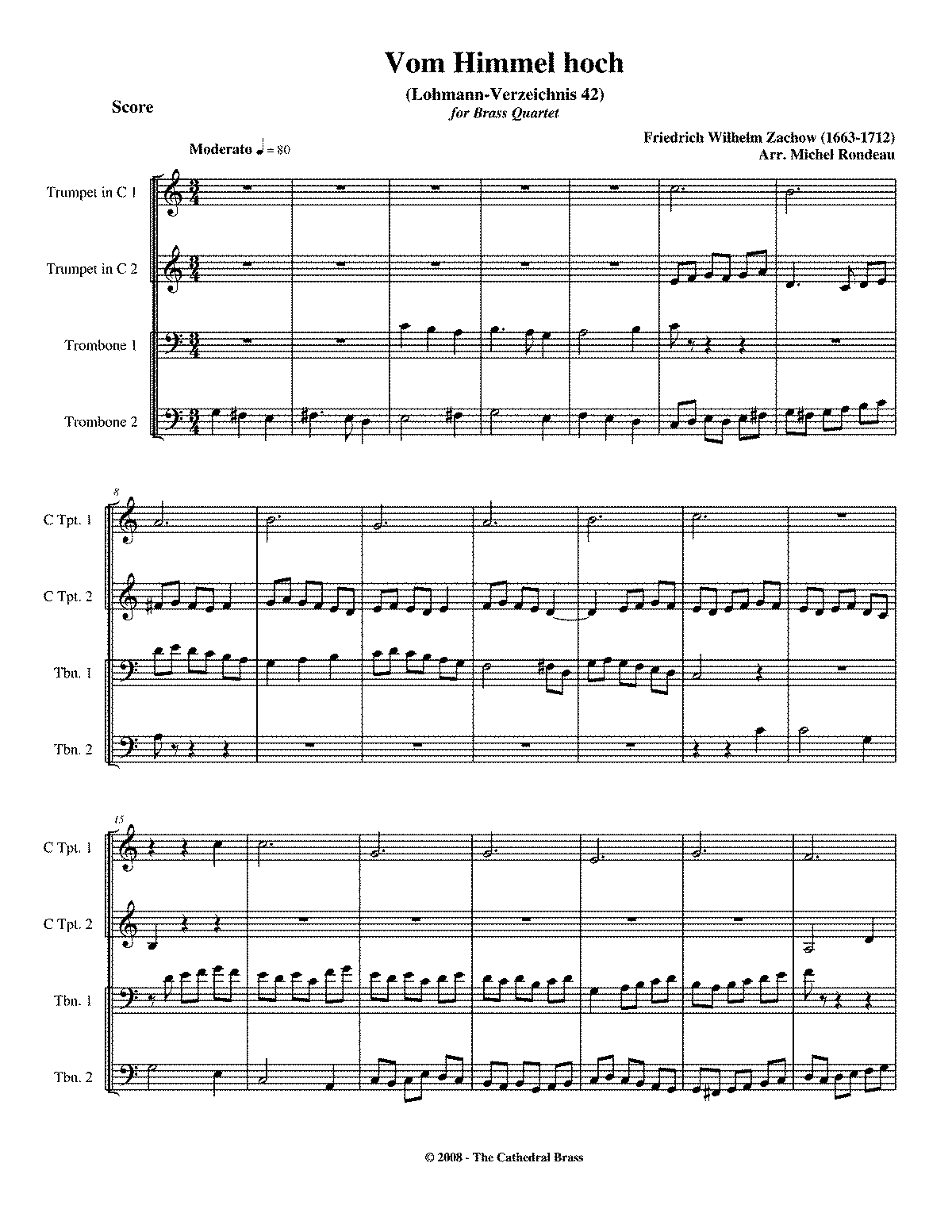 Vom Himmel Hoch, LV 42 (Zachow, Friedrich Wilhelm) - IMSLP